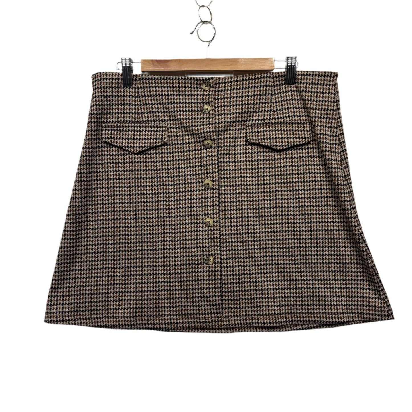 Anko Mini Skirt Size 16 Houndstooth Check Elastic Waist