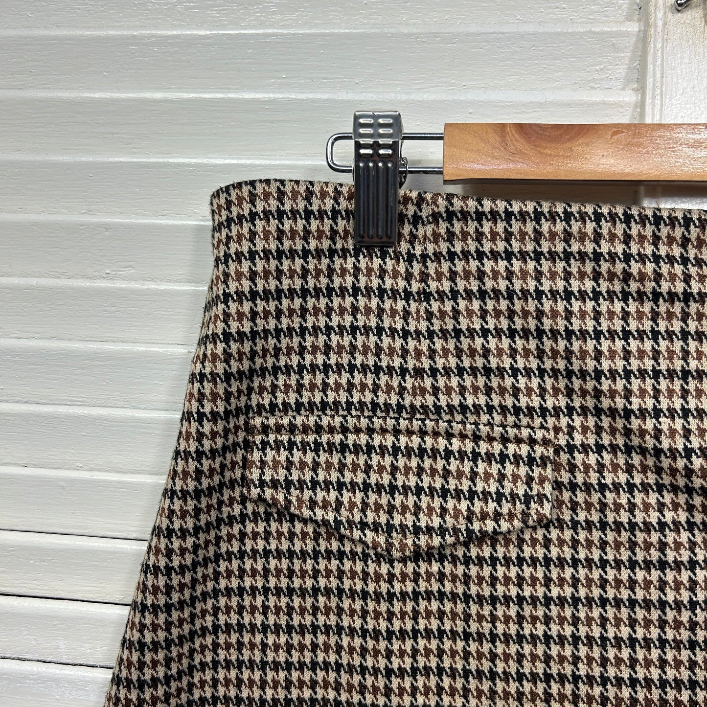 Anko Mini Skirt Size 16 Houndstooth Check Elastic Waist