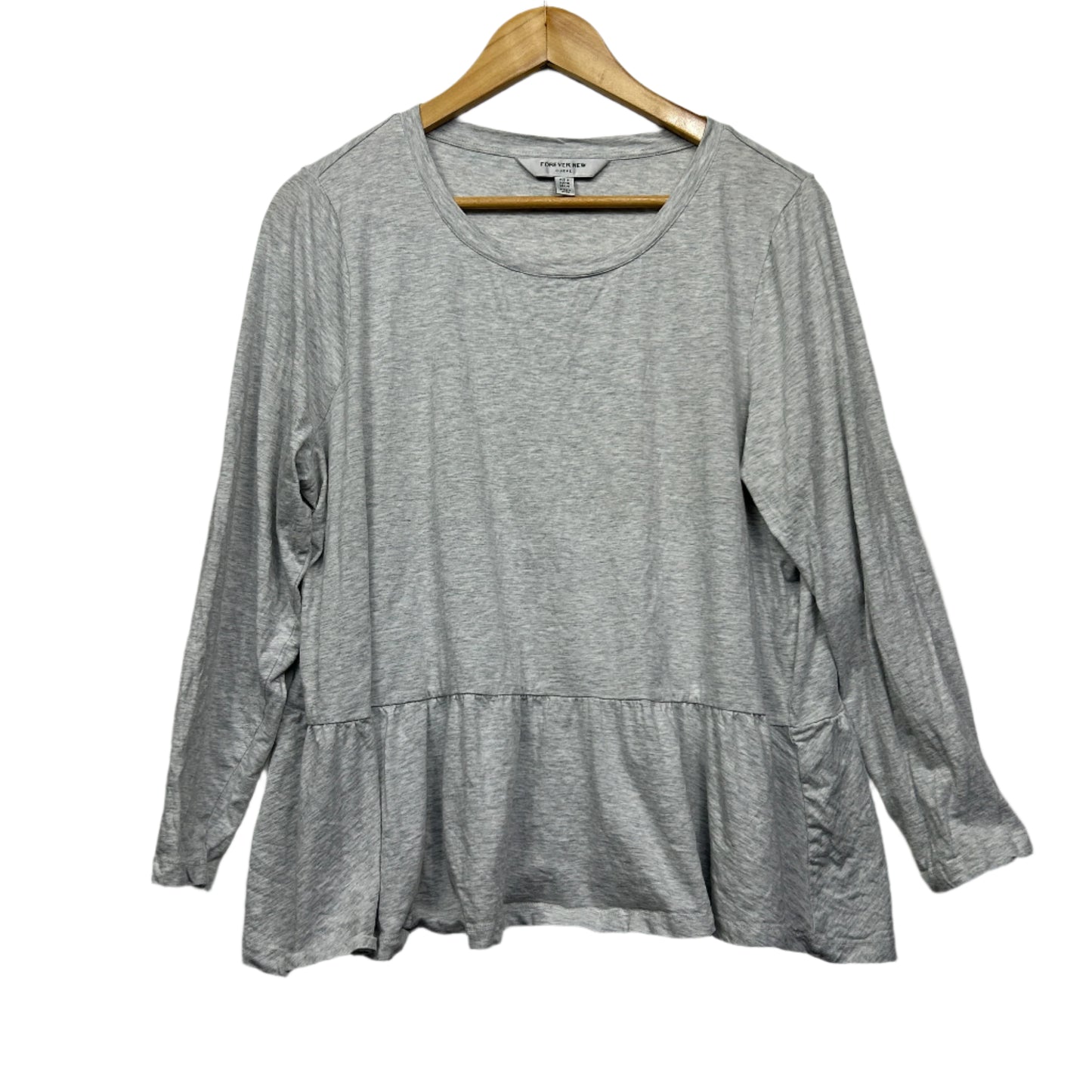 Forever New Curve Top Size 18 Grey Long Sleeve