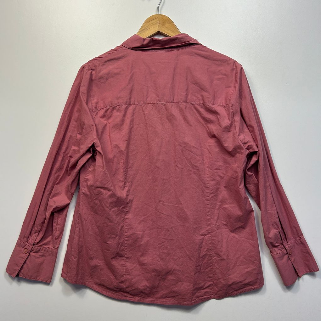 BIB Pink Cotton Embroidered Shirt - Size 16