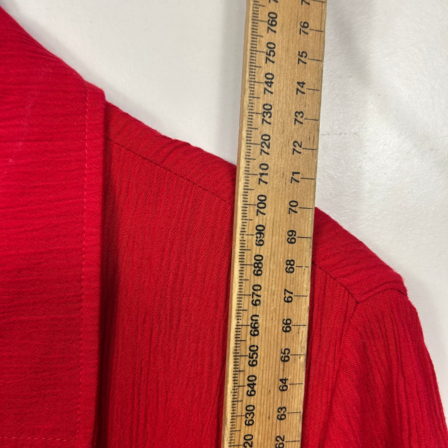 Millers Red Embroidered Button Up Short Sleeve Shirt - Size 16