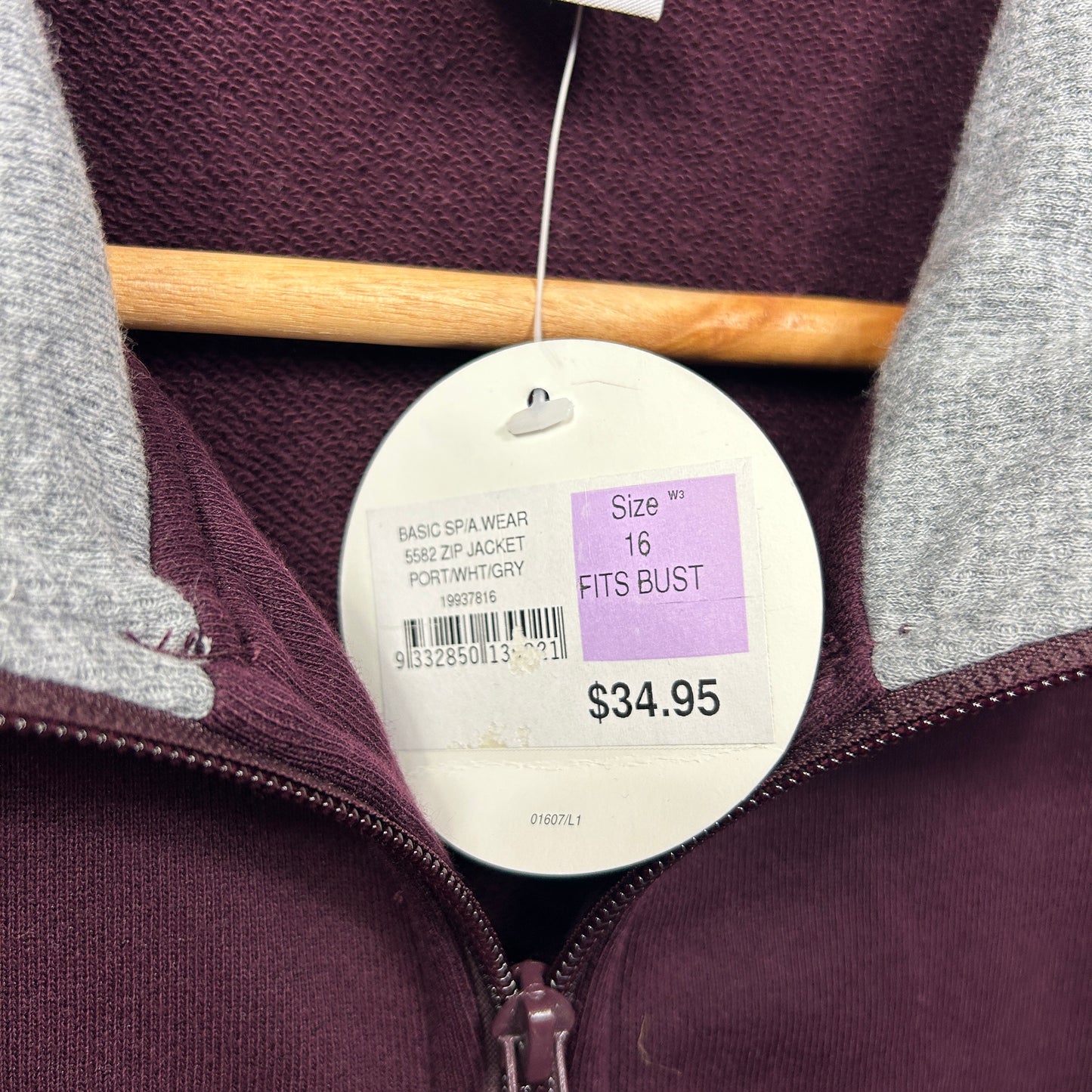 Target Jumper Size 16 Maroon Long Sleeve Full Zip Up New