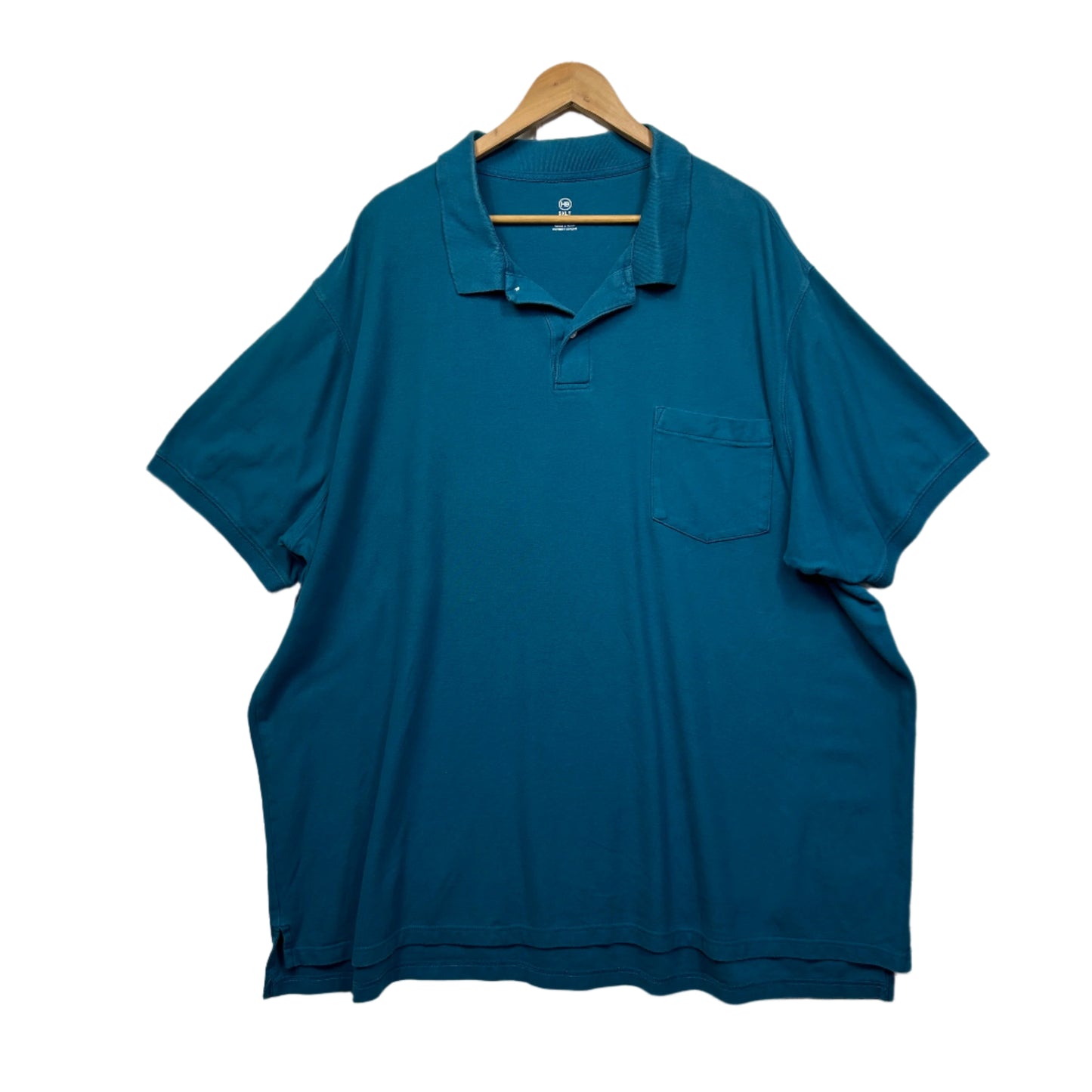 HB Polo Shirt Mens 5XL Blue Short Sleeve
