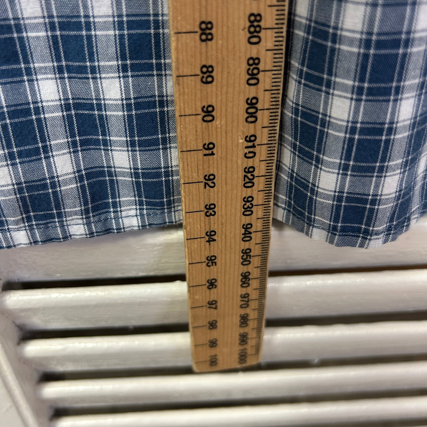 HB Shirt Mens Size 6XL Short Sleeve Blue Check