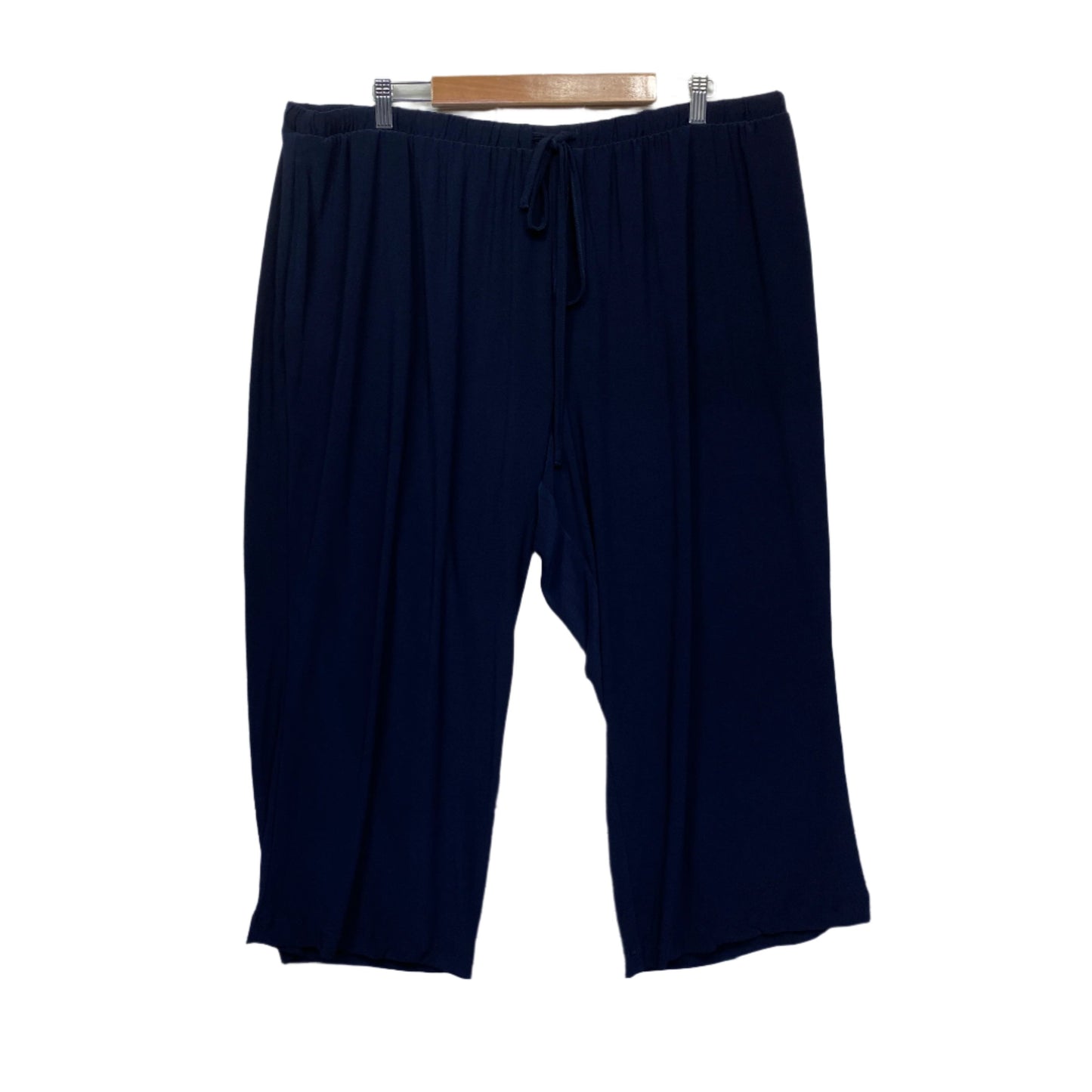 Nina Leonard Cropped Pants Size 3XL 22 24 Blue Pockets