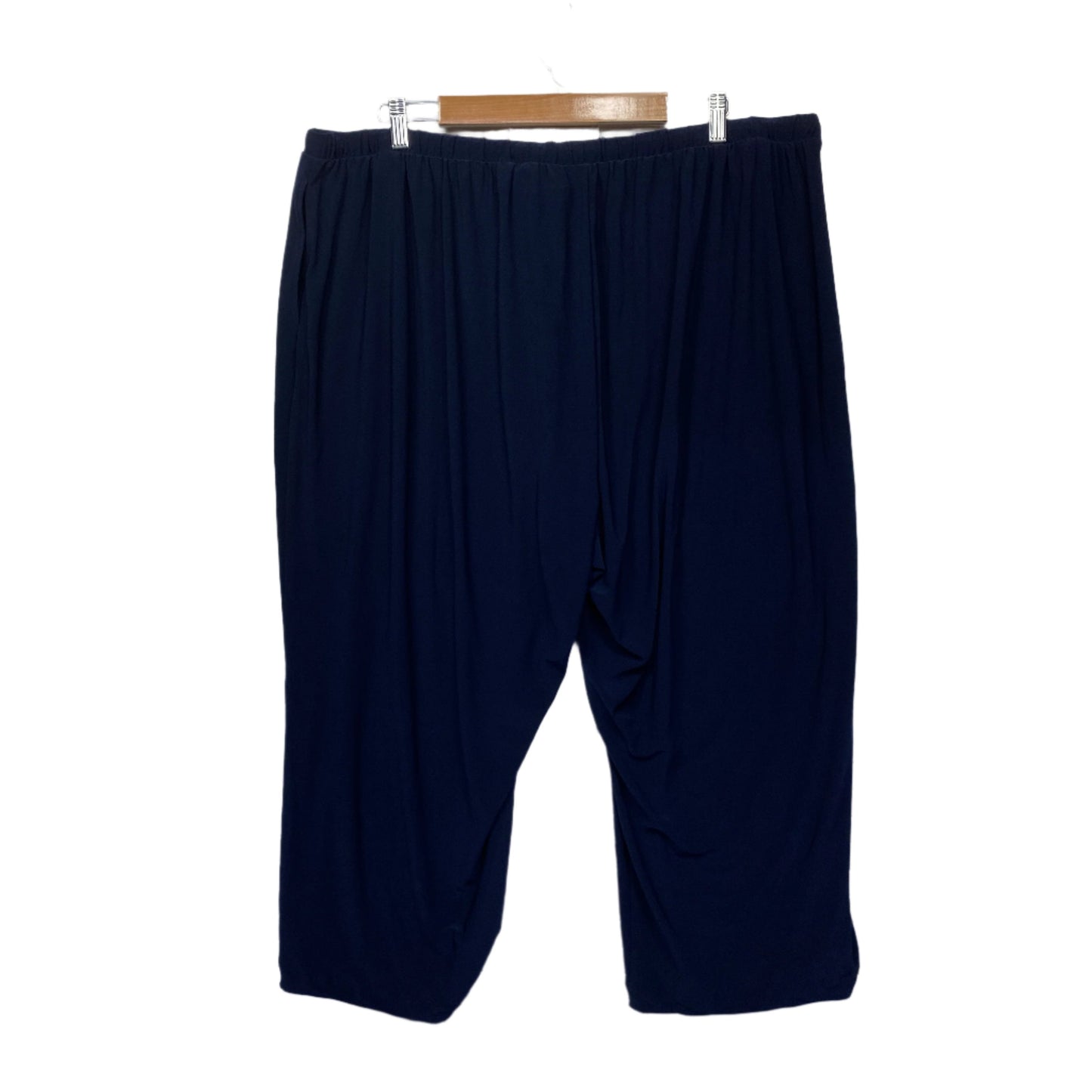 Nina Leonard Cropped Pants Size 3XL 22 24 Blue Pockets