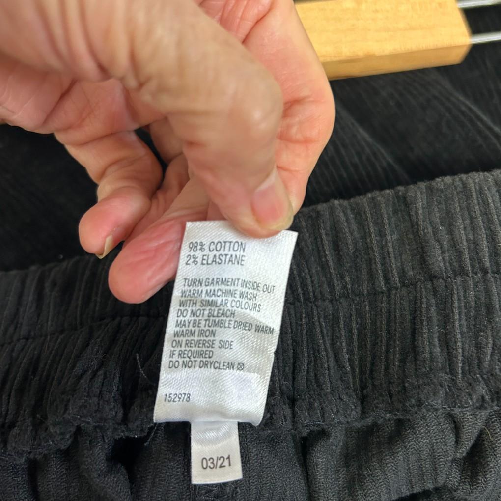 Anko Black Cord Skirt - Size 18