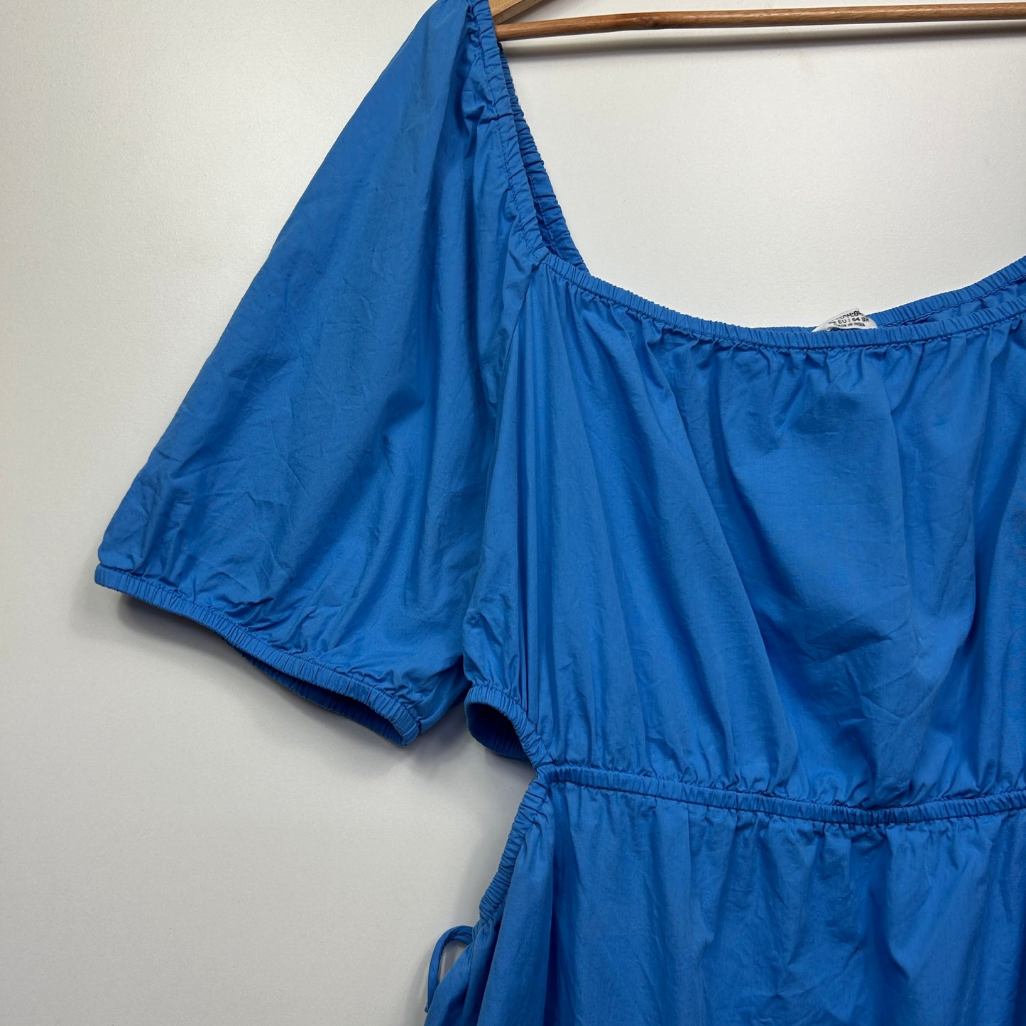Cotton On Dress Size 24 Blue Short Sleeve Cut Out Waist