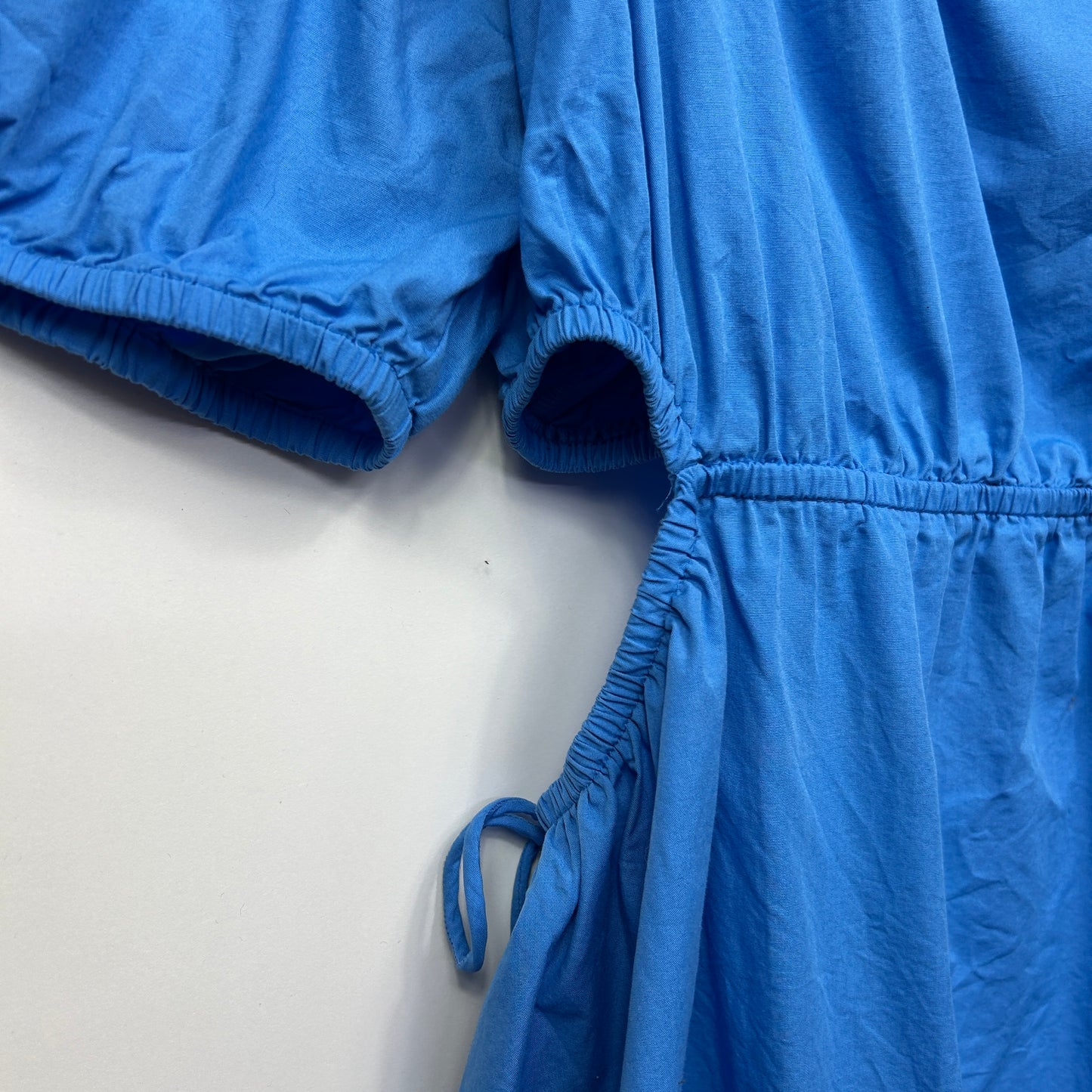 Cotton On Dress Size 24 Blue Short Sleeve Cut Out Waist