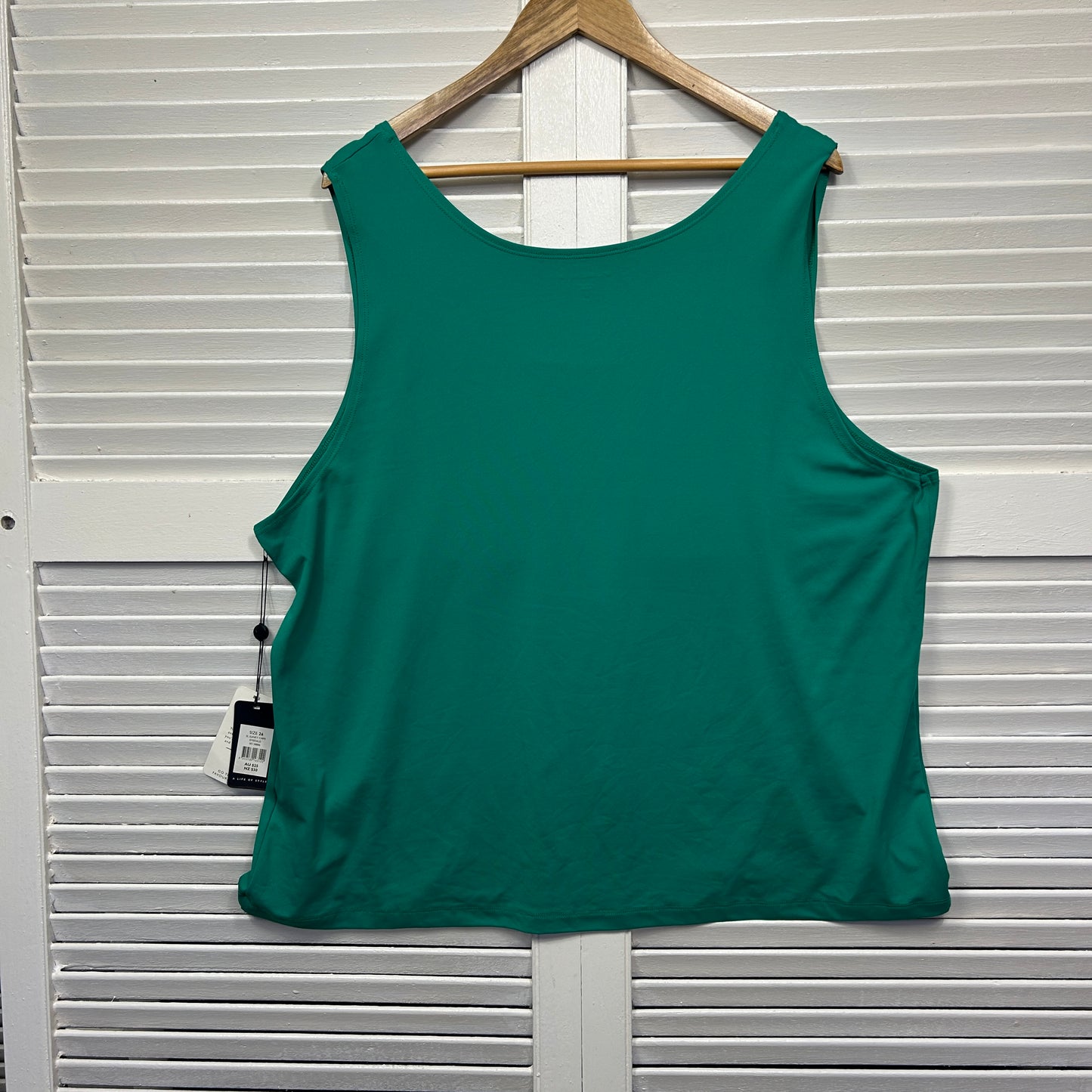 Maggie T Tank Cami Top Size 26 Green Sleeveless New
