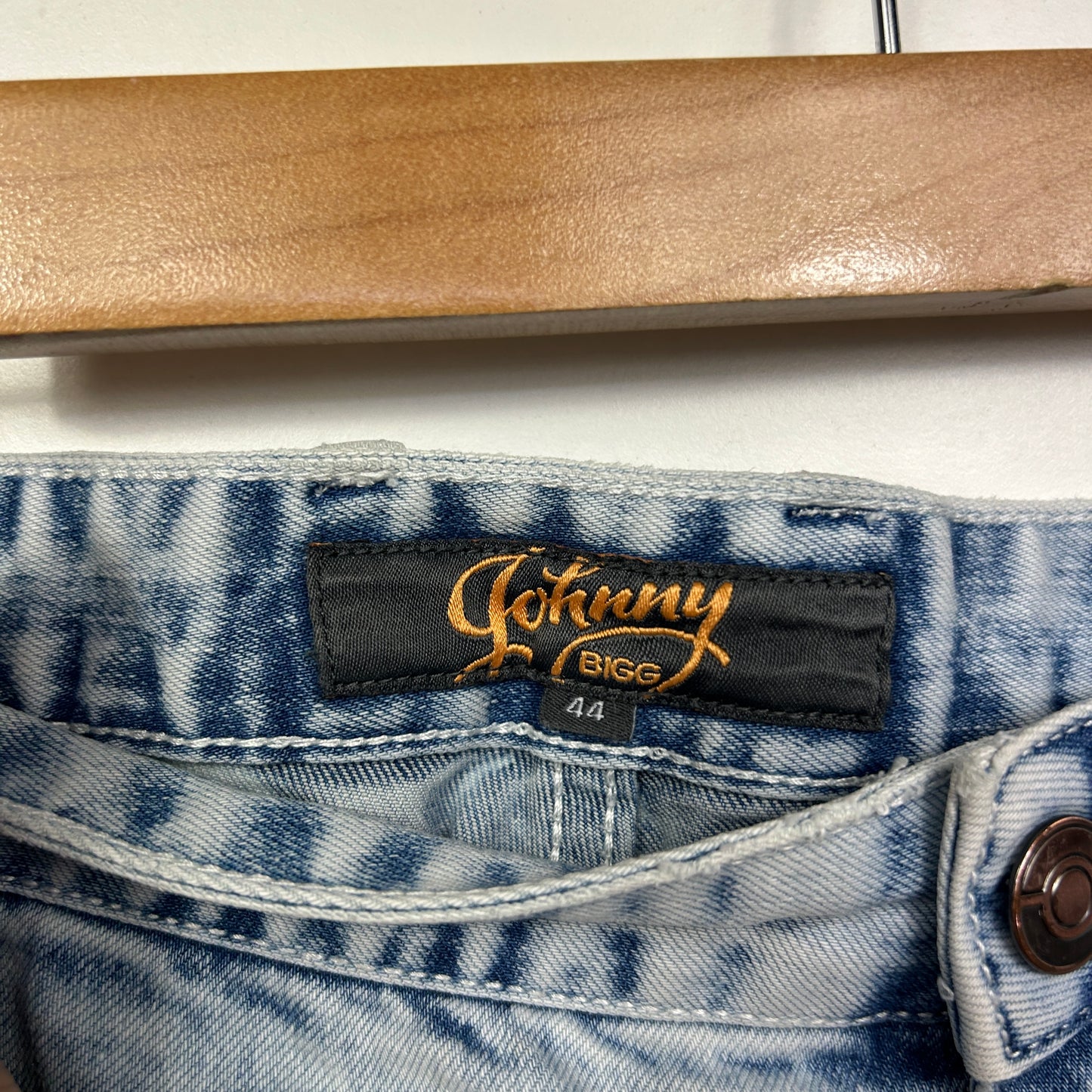 Johnny Bigg Denim Shorts Size 44 Blue Zip Fly