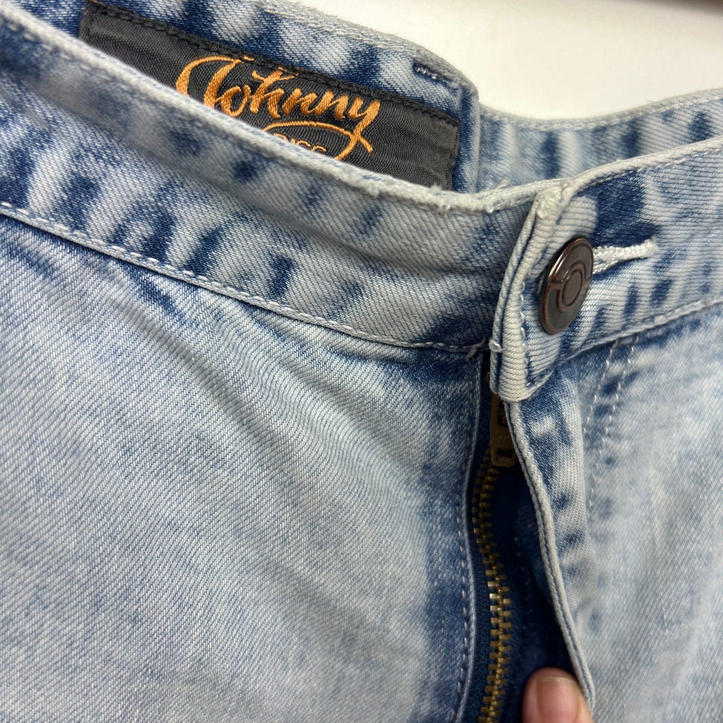 Johnny Bigg Denim Shorts Size 44 Blue Zip Fly
