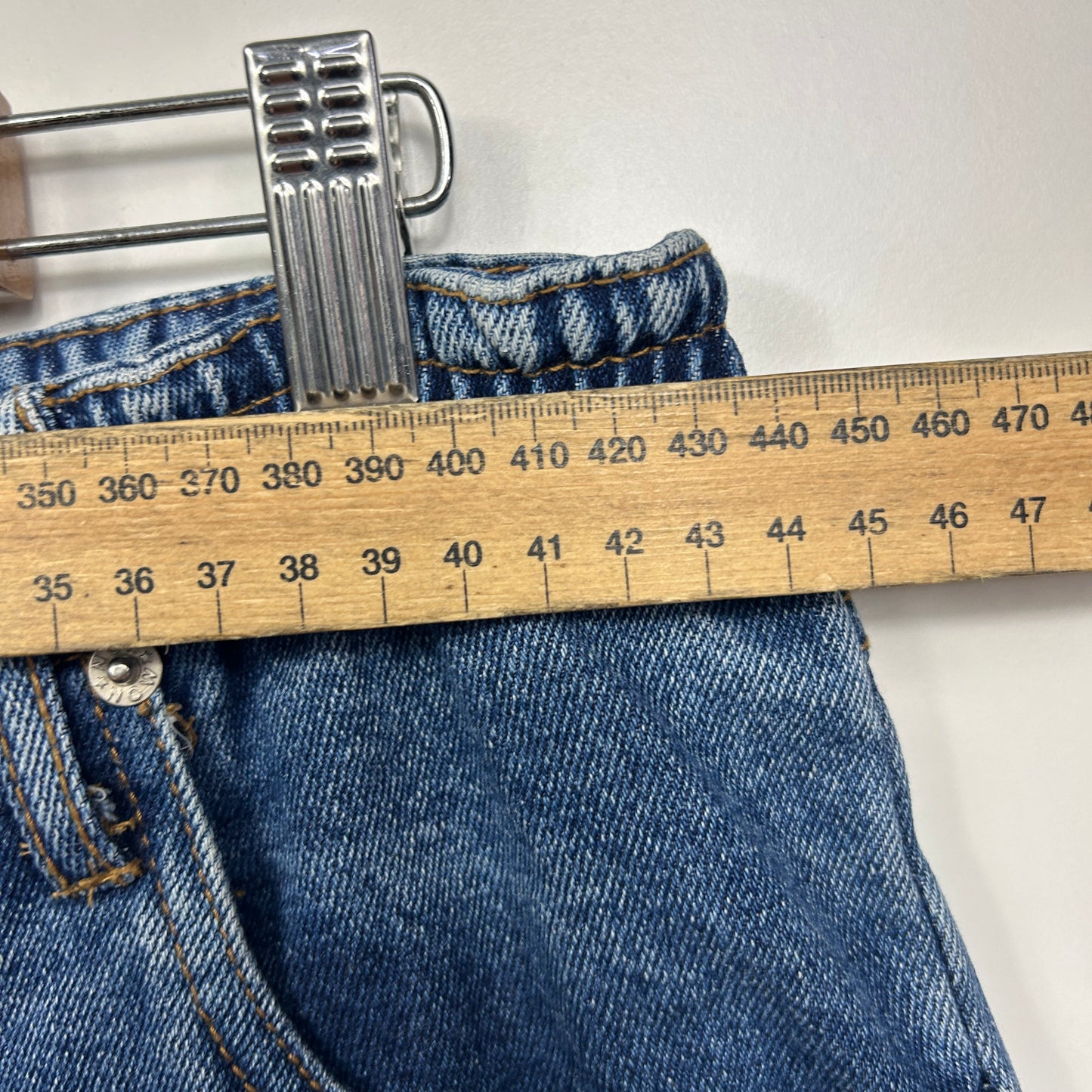 Now Denim Shorts Size 14 Blue Zip Fly Pockets