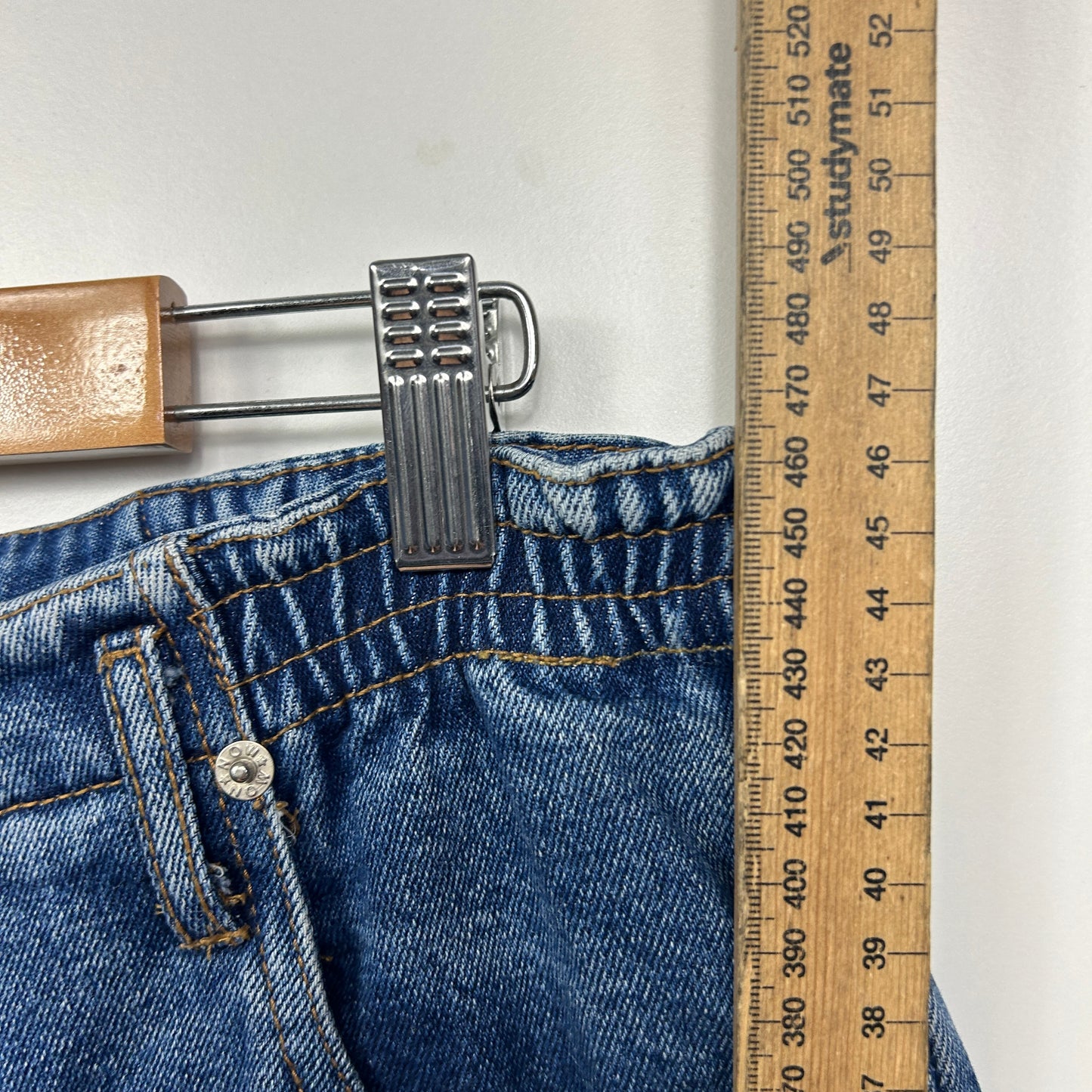 Now Denim Shorts Size 14 Blue Zip Fly Pockets