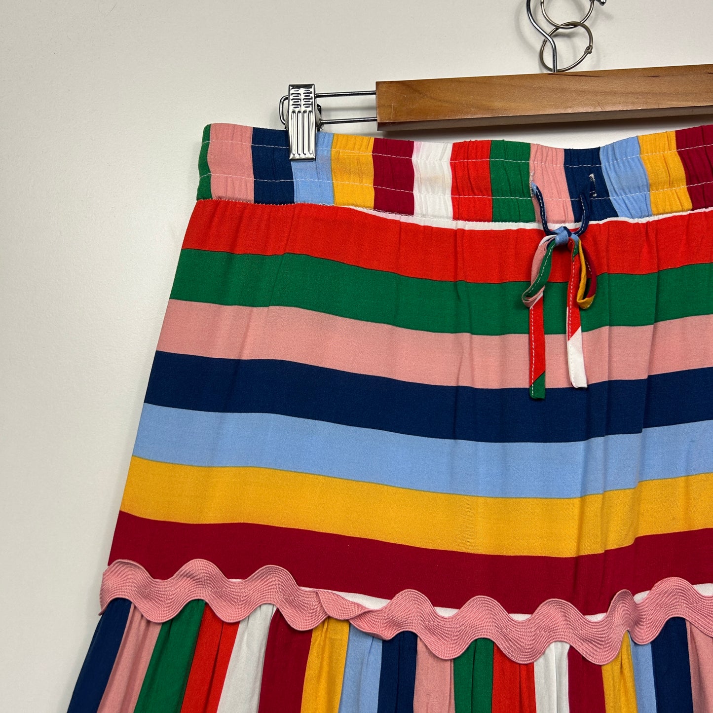 Threadz Maxi Skirt Size 2XL 18 Multicoloured Striped