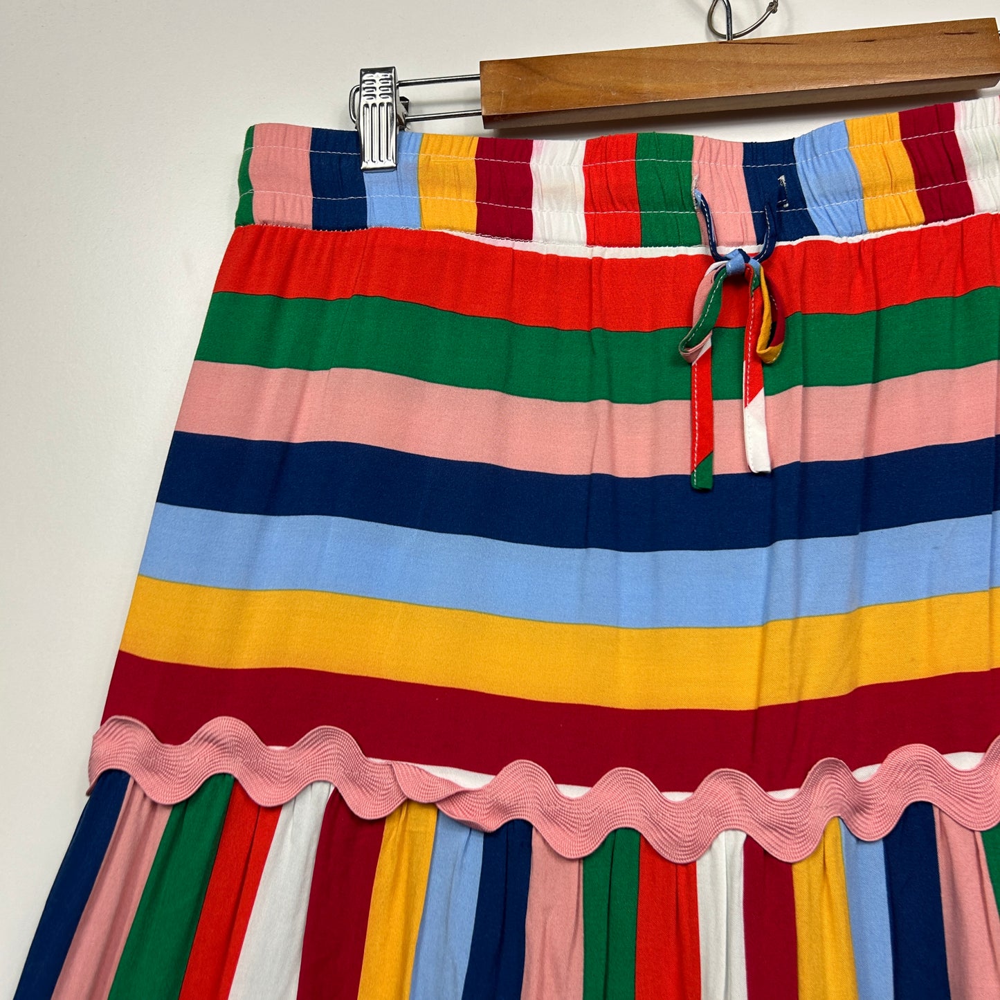 Threadz Maxi Skirt Size 2XL 18 Multicoloured Striped