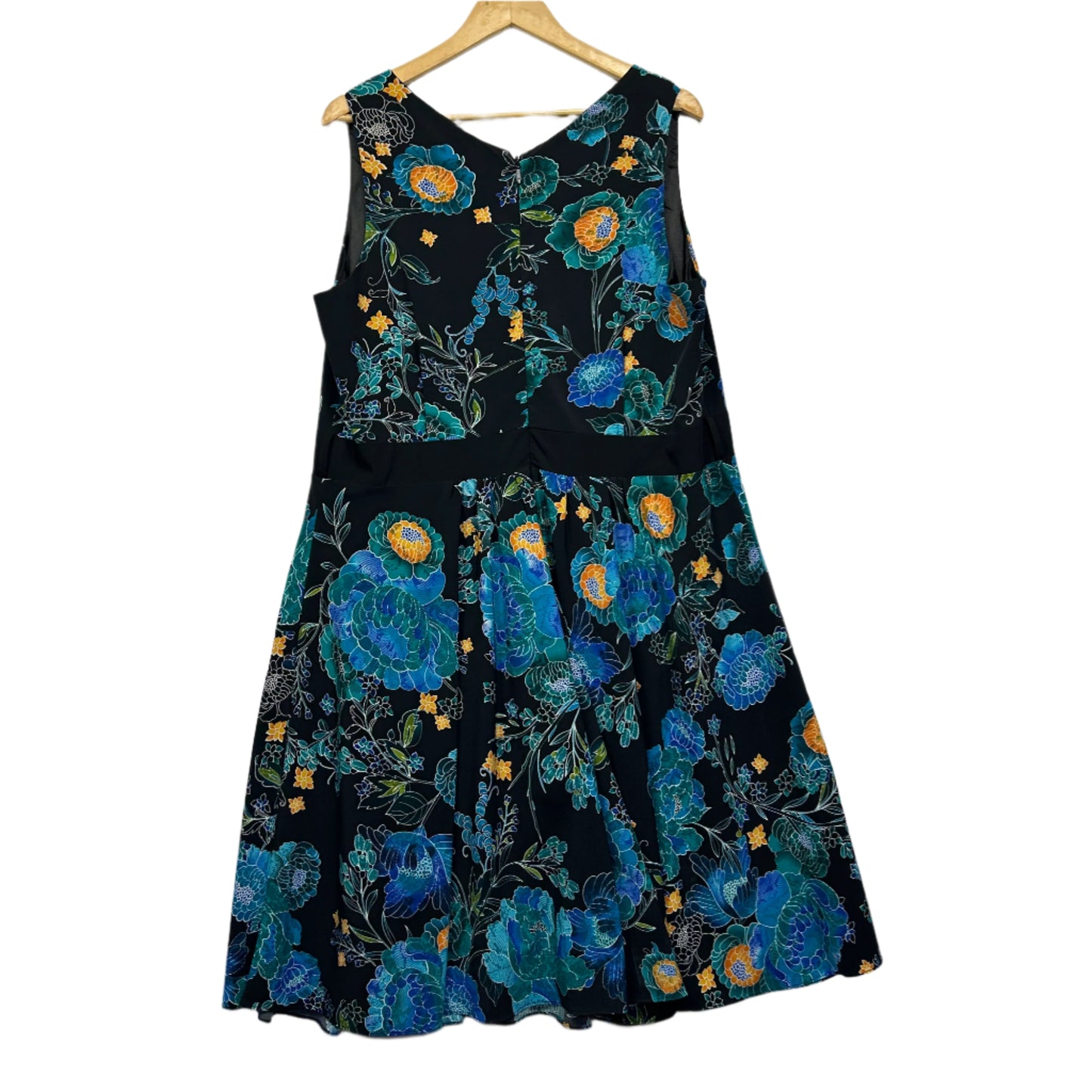 City Chic Dress Size 20 Large Plus Sleeve Fit & Flare Floral