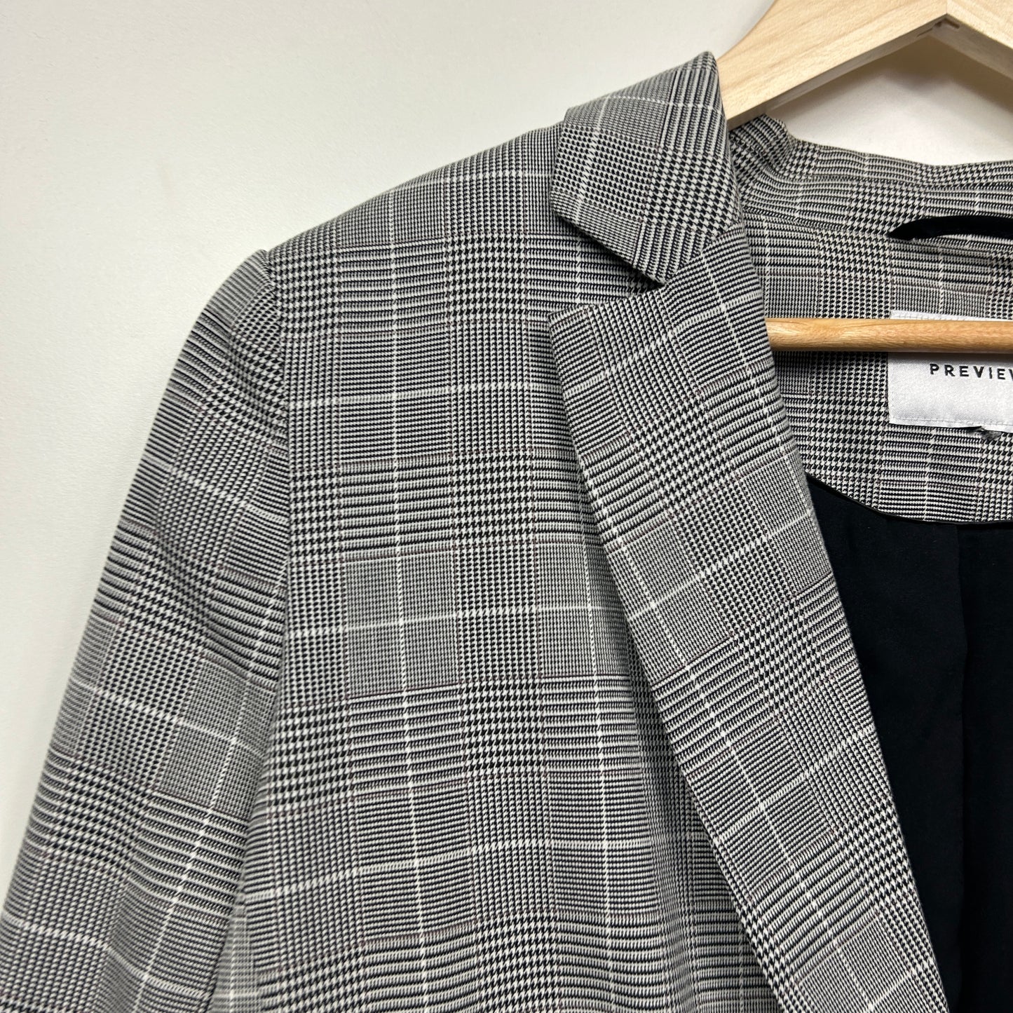 Preview Blazer Jacket Size 20 Grey Long Sleeve Check