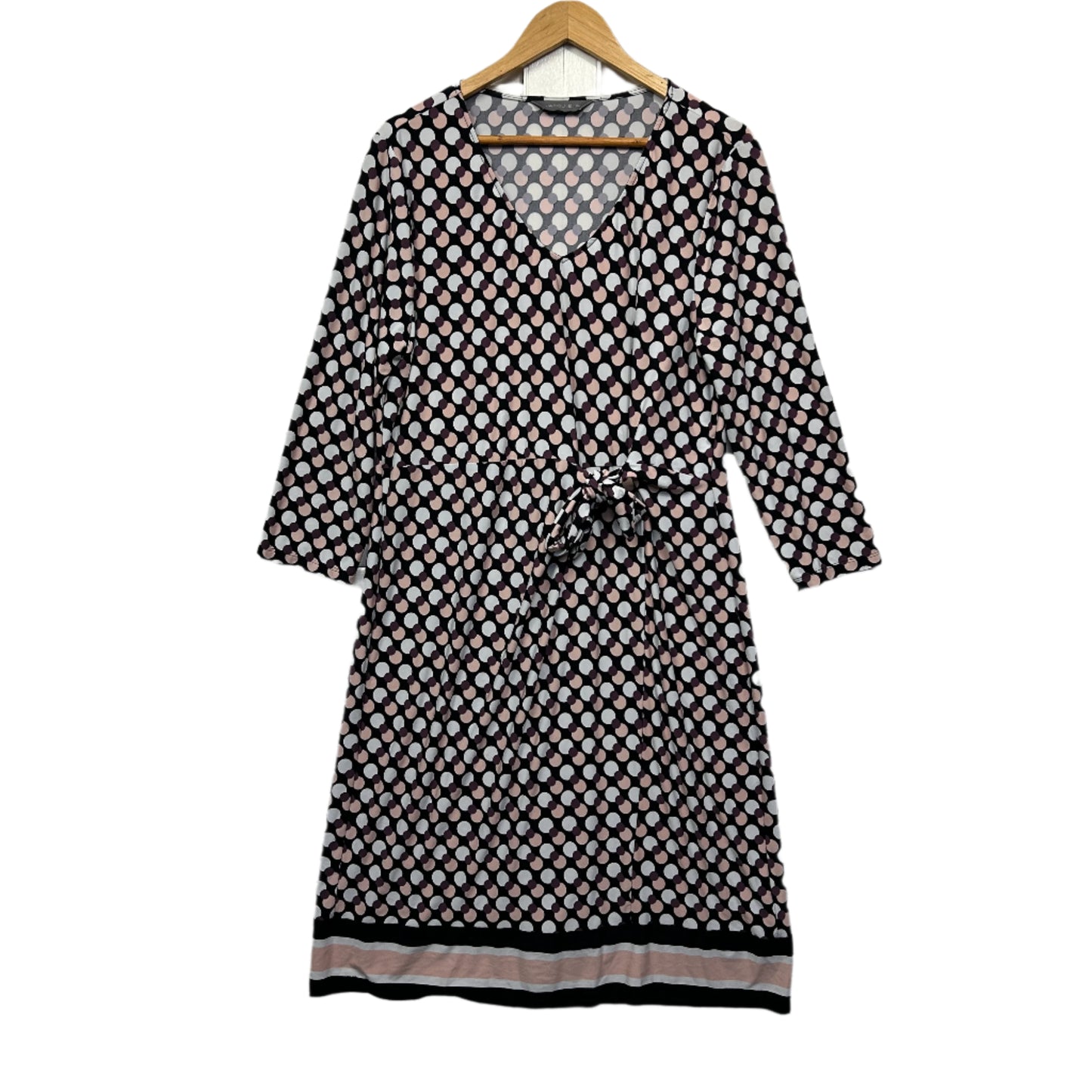 Jacqui E Dress Size XL 16 Long Sleeve Multicoloured