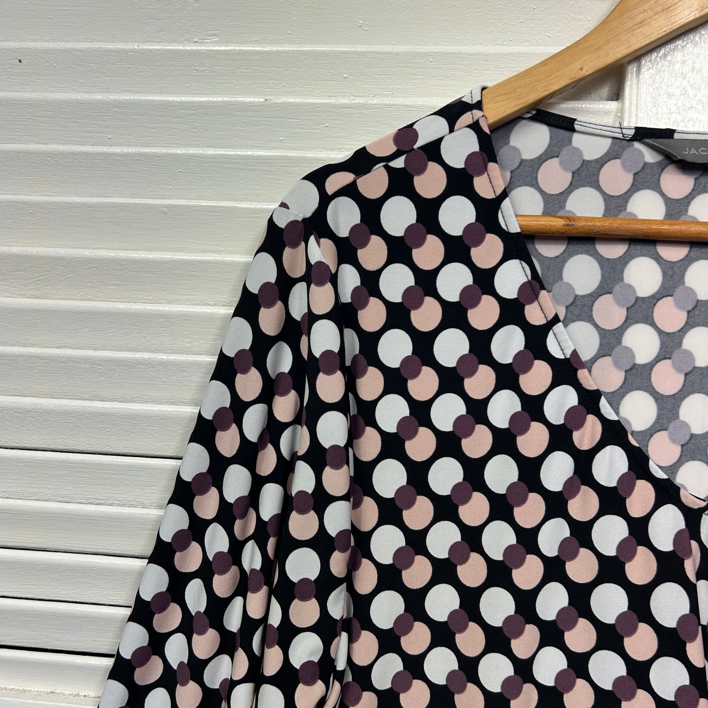 Jacqui E Dress Size XL 16 Long Sleeve Multicoloured