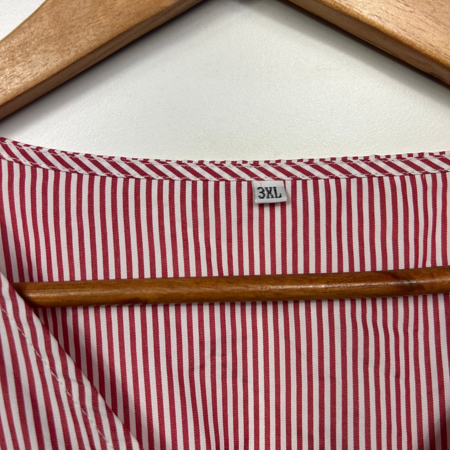 Wrap Dress Size 16 18 Red White Striped