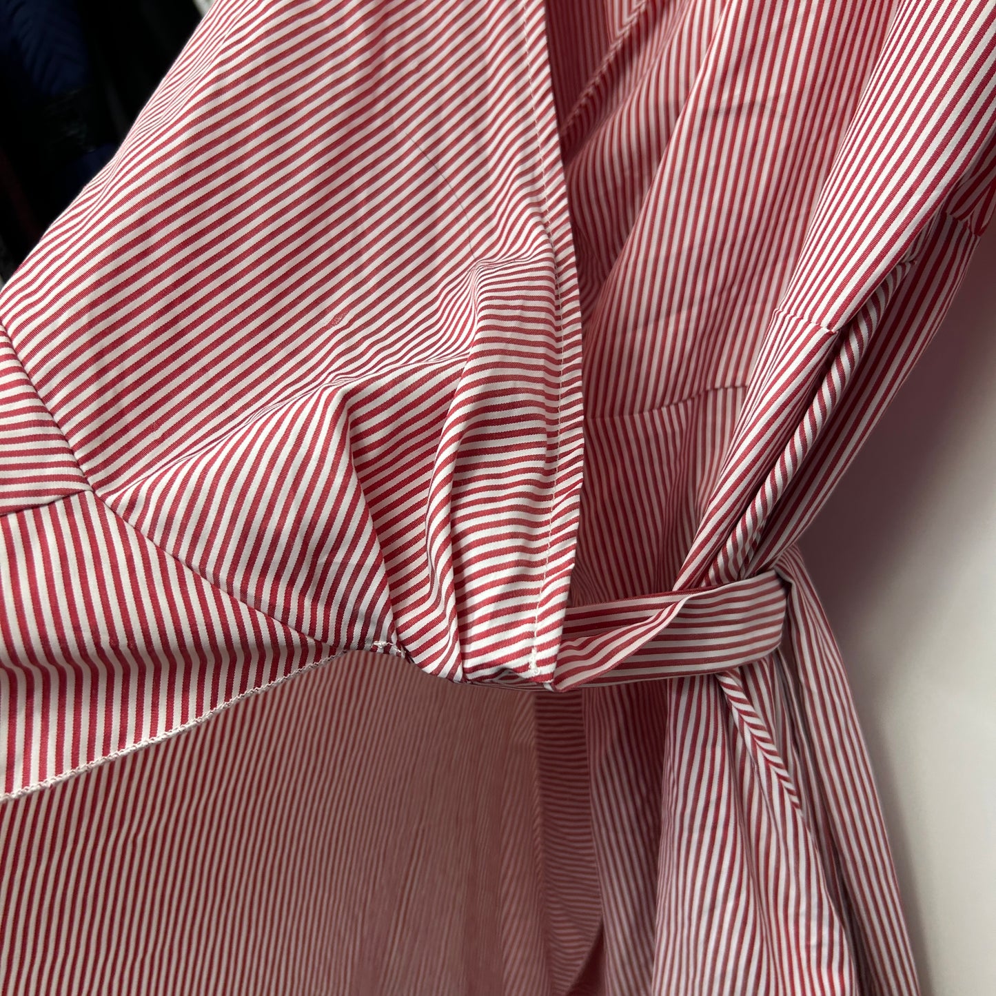 Wrap Dress Size 16 18 Red White Striped