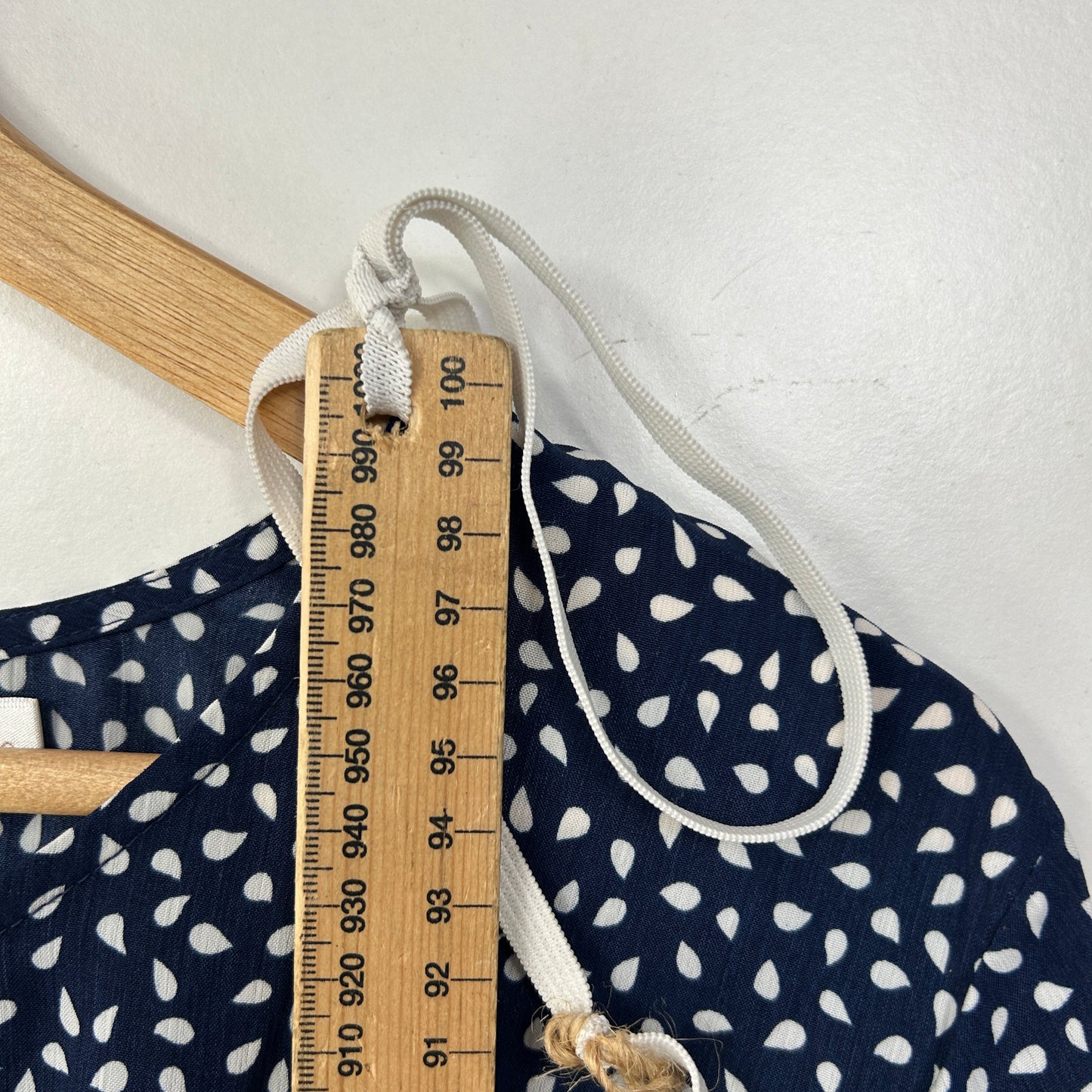 Miracle Navy White Spotted Dress - Size 16