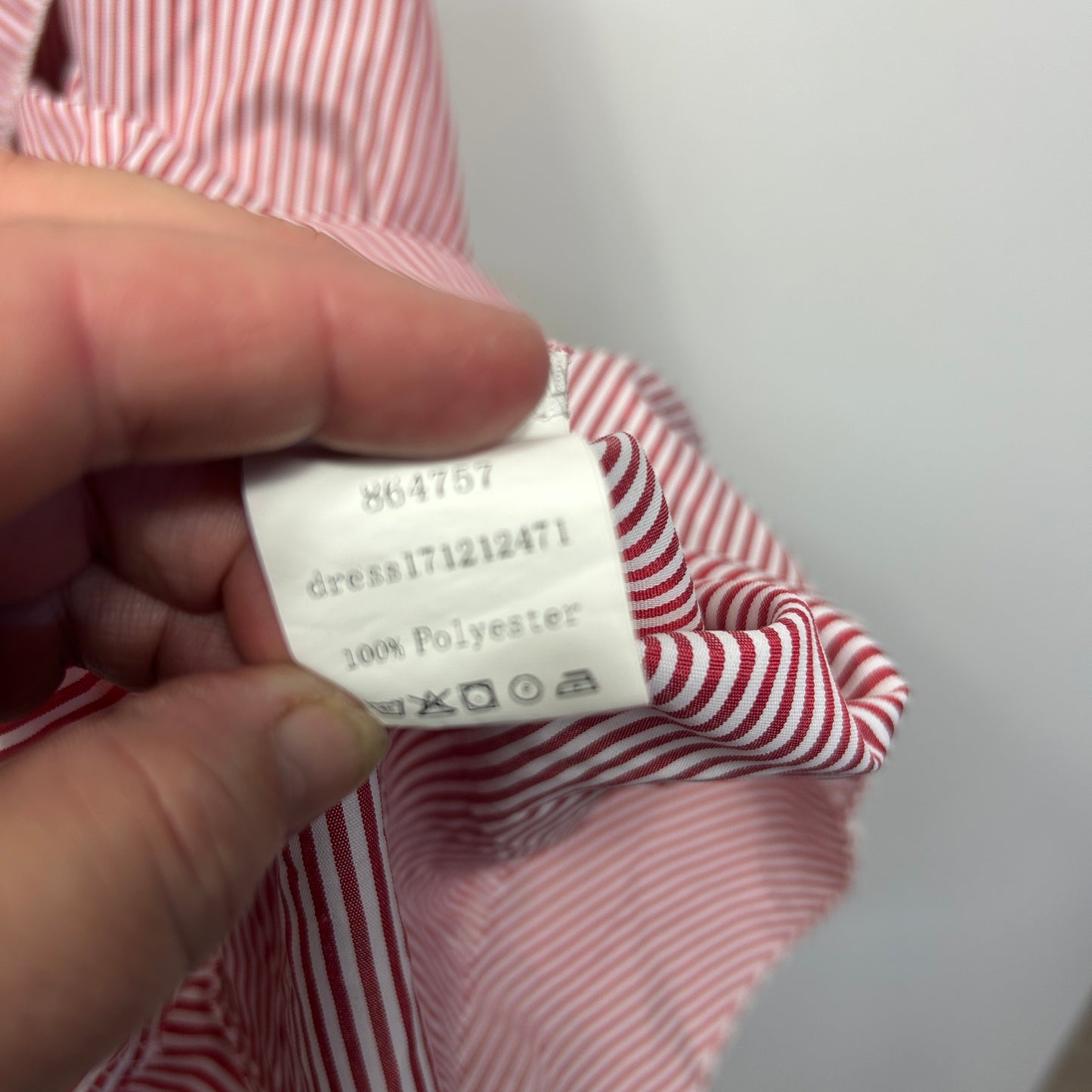 Wrap Dress Size 16 18 Red White Striped