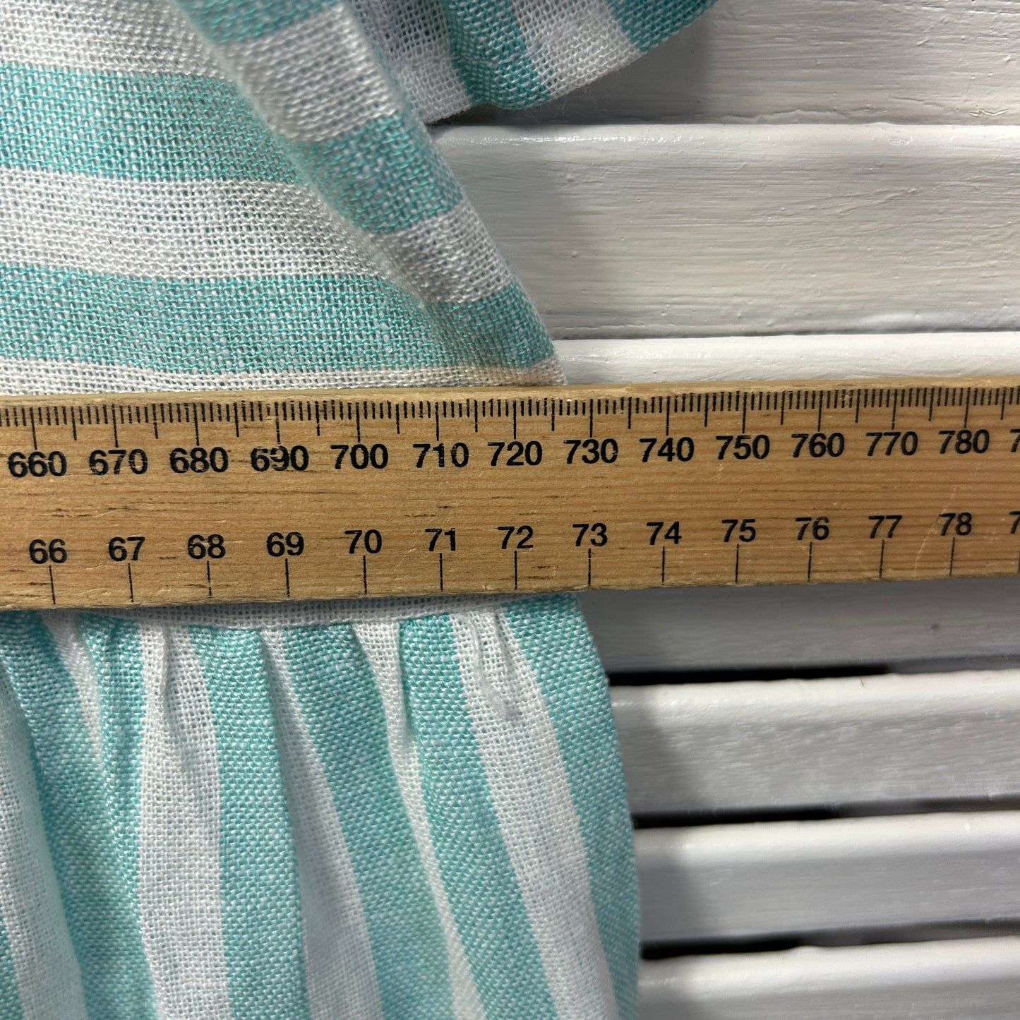 Autograph Tiered Shirt Dress Size 20 Green White Linen Blend Pockets New