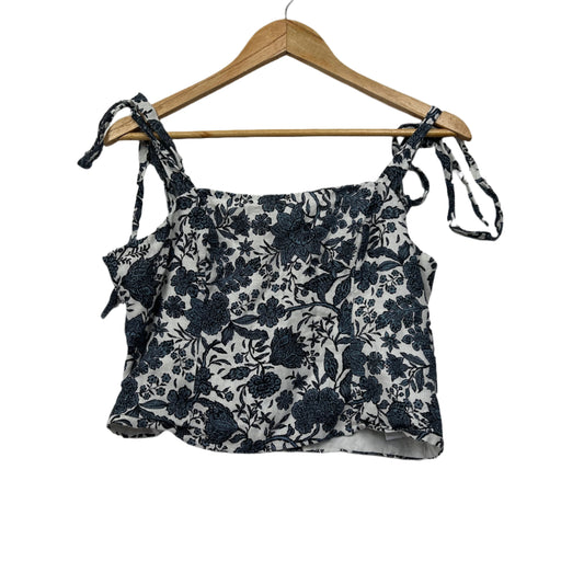 Atmos & Here Crop Top Size 18 Linen Blend Adjustable Straps