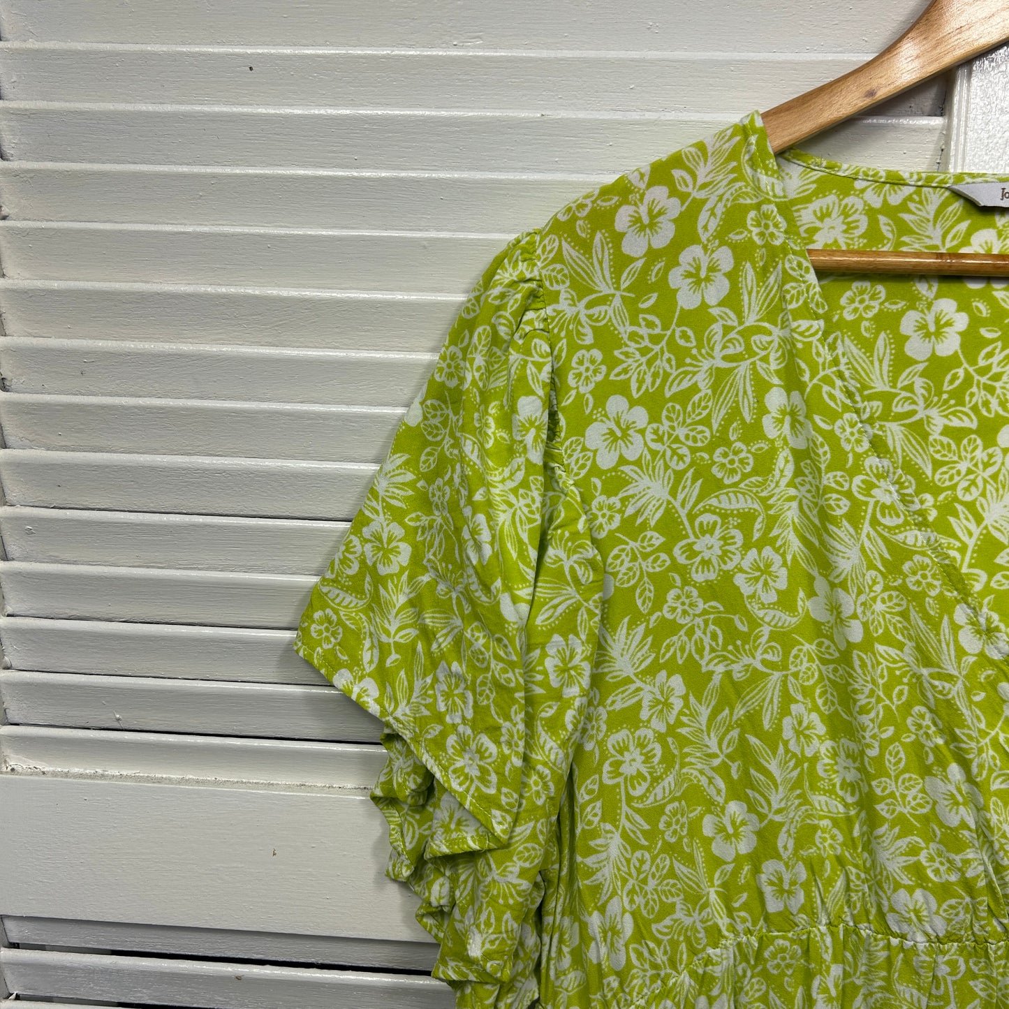 Joop & Gypsy Dress Size 16 Green Short Sleeve Belt Pockets