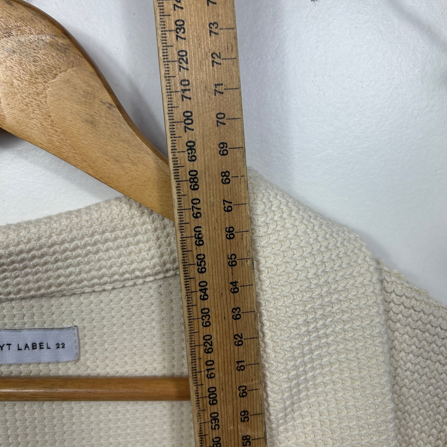 Fayt The Label Cream Textured Two-Piece Top and Skirt Set - Size 22