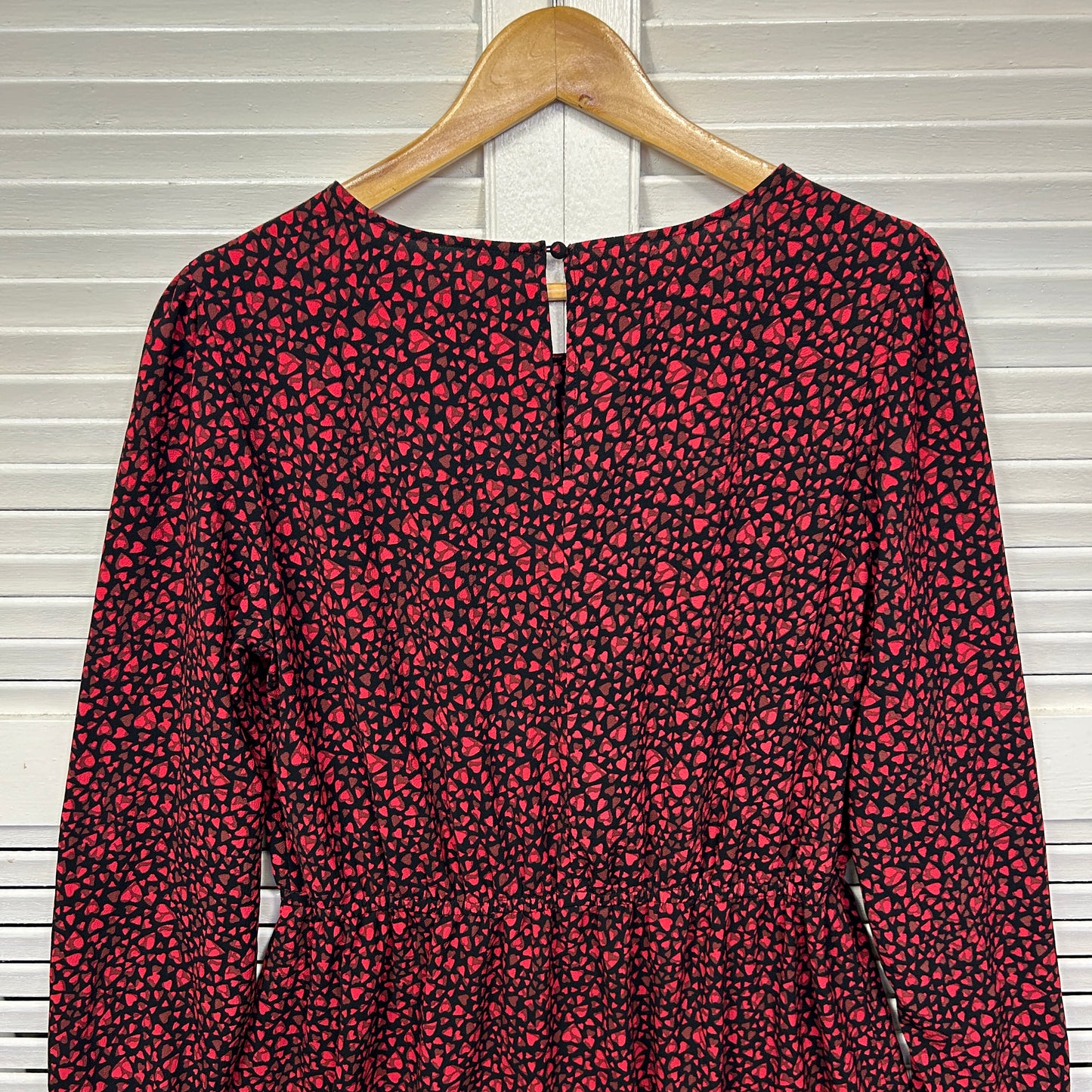 Anko Dress Size 16 Red Black Long Sleeve
