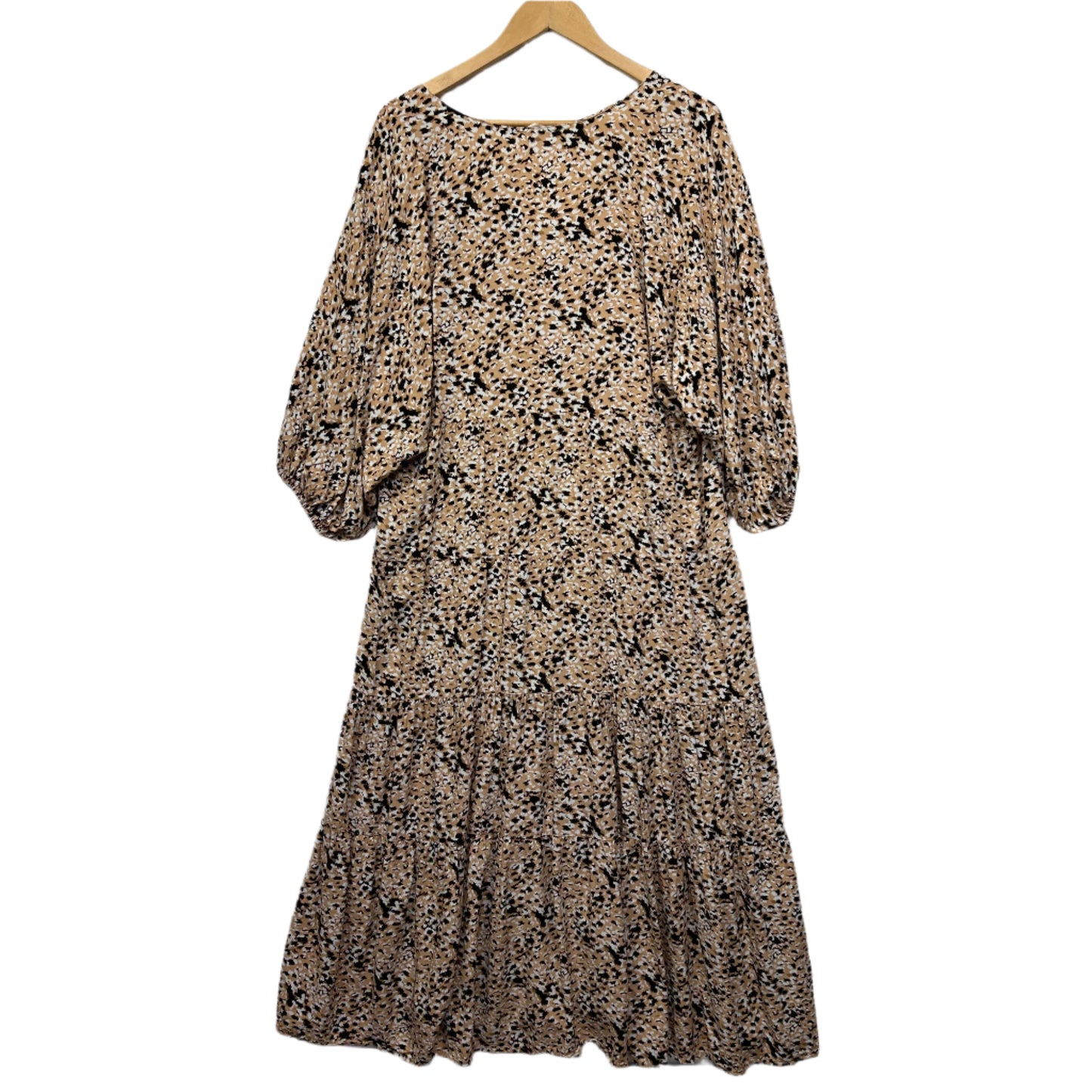 Abode Luxe Maxi Dress Medium Large 12 14 Long Sleeve Rayon