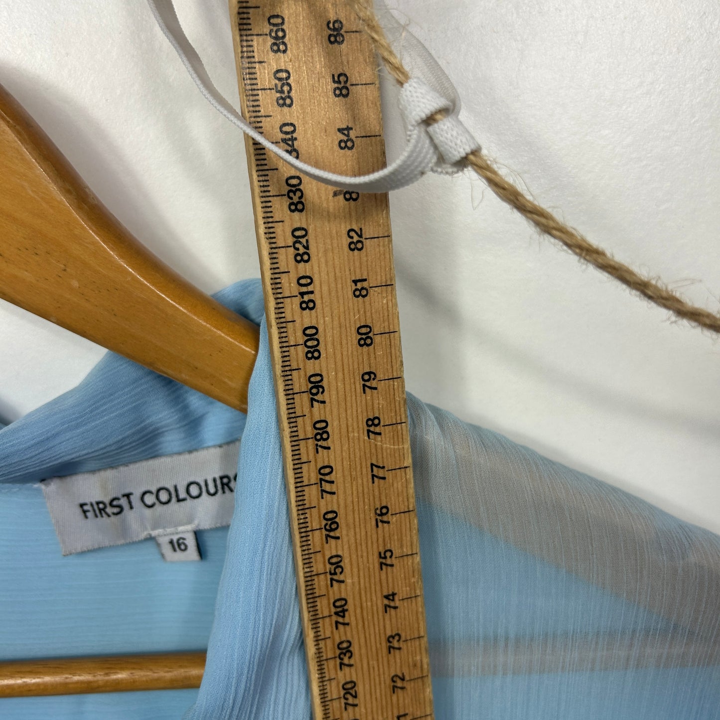 First Colours Light Blue Sheer Shirt - Size 16