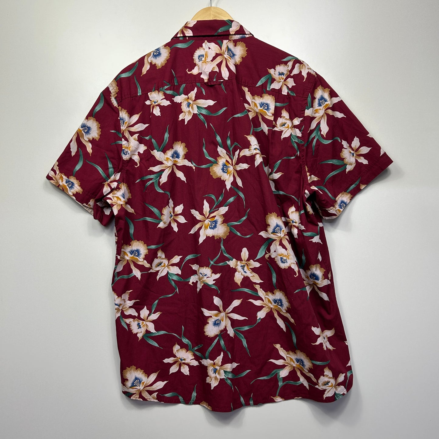 Sportscraft Shirt Size 3XL Maroon Floral Short Sleeve Regular Fit