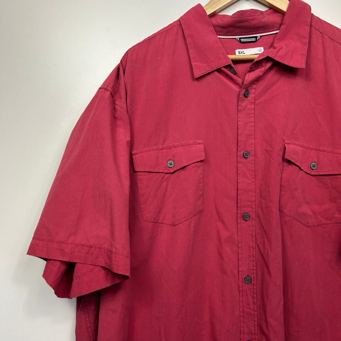 Target Mens Shirt Size 5XL Short Sleeve Red