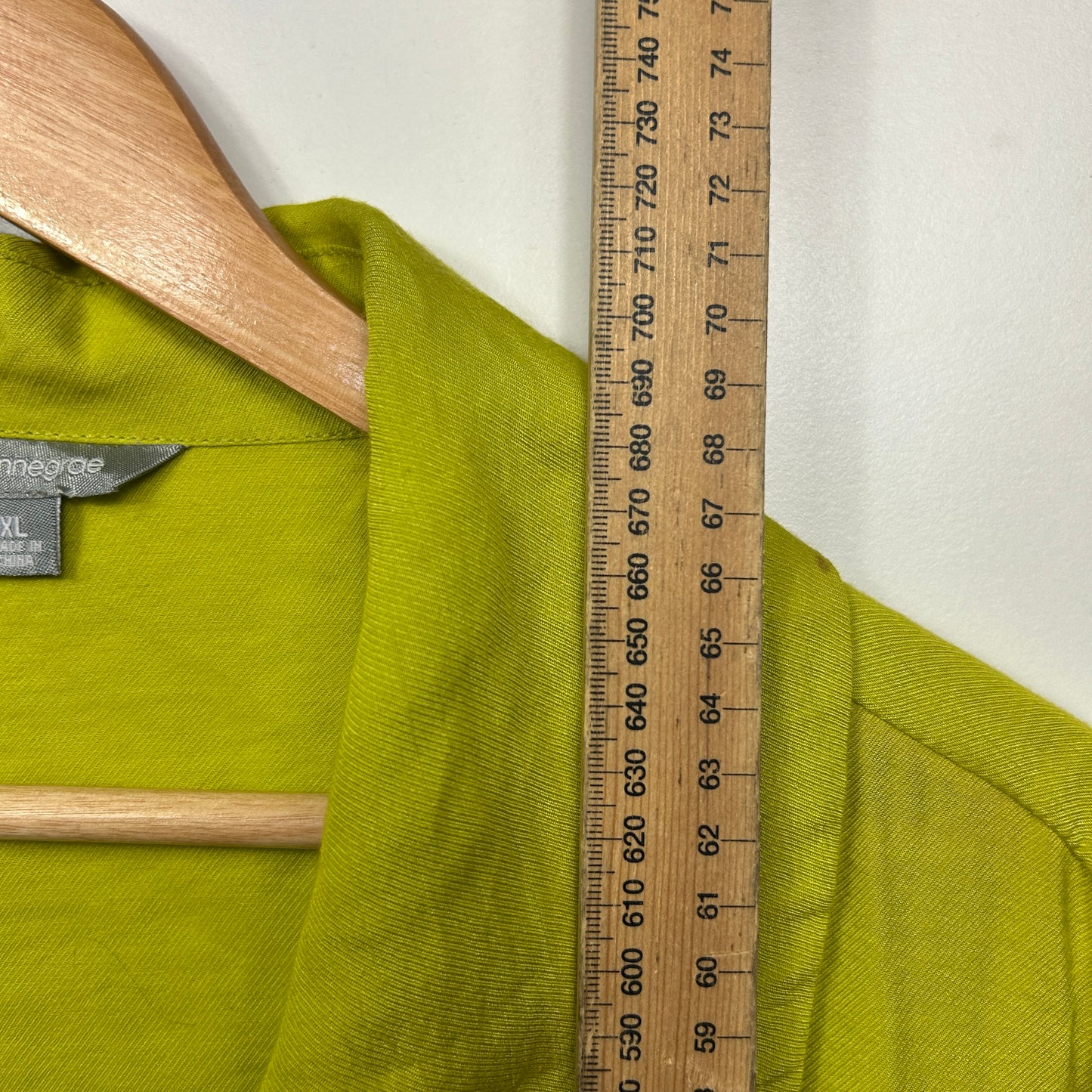 Suzanne Grae Lightweight Jacket Top Size 16 XL Citrus Green Lime Zip Up