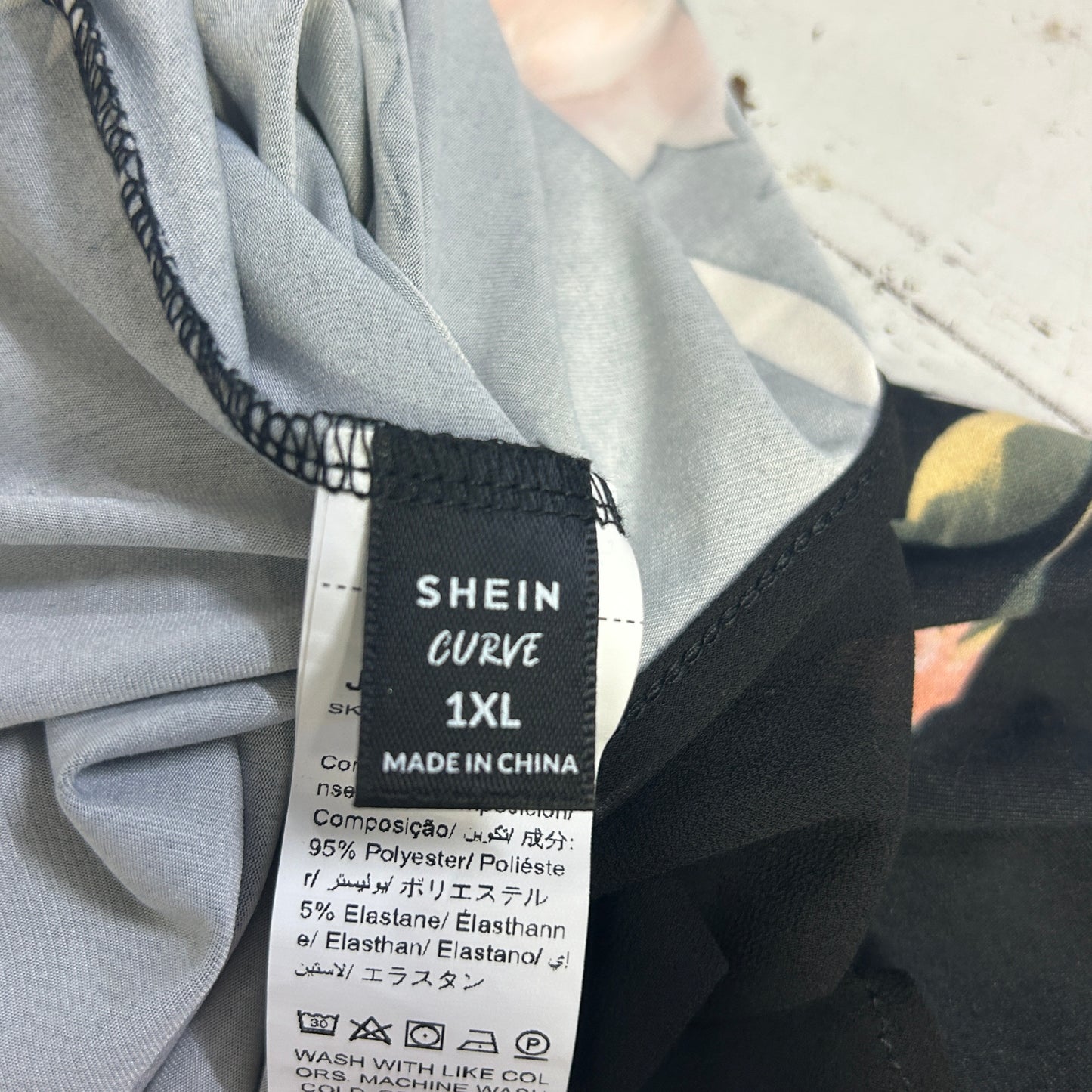 Shein Black Floral Jumpsuit - Size 1XL