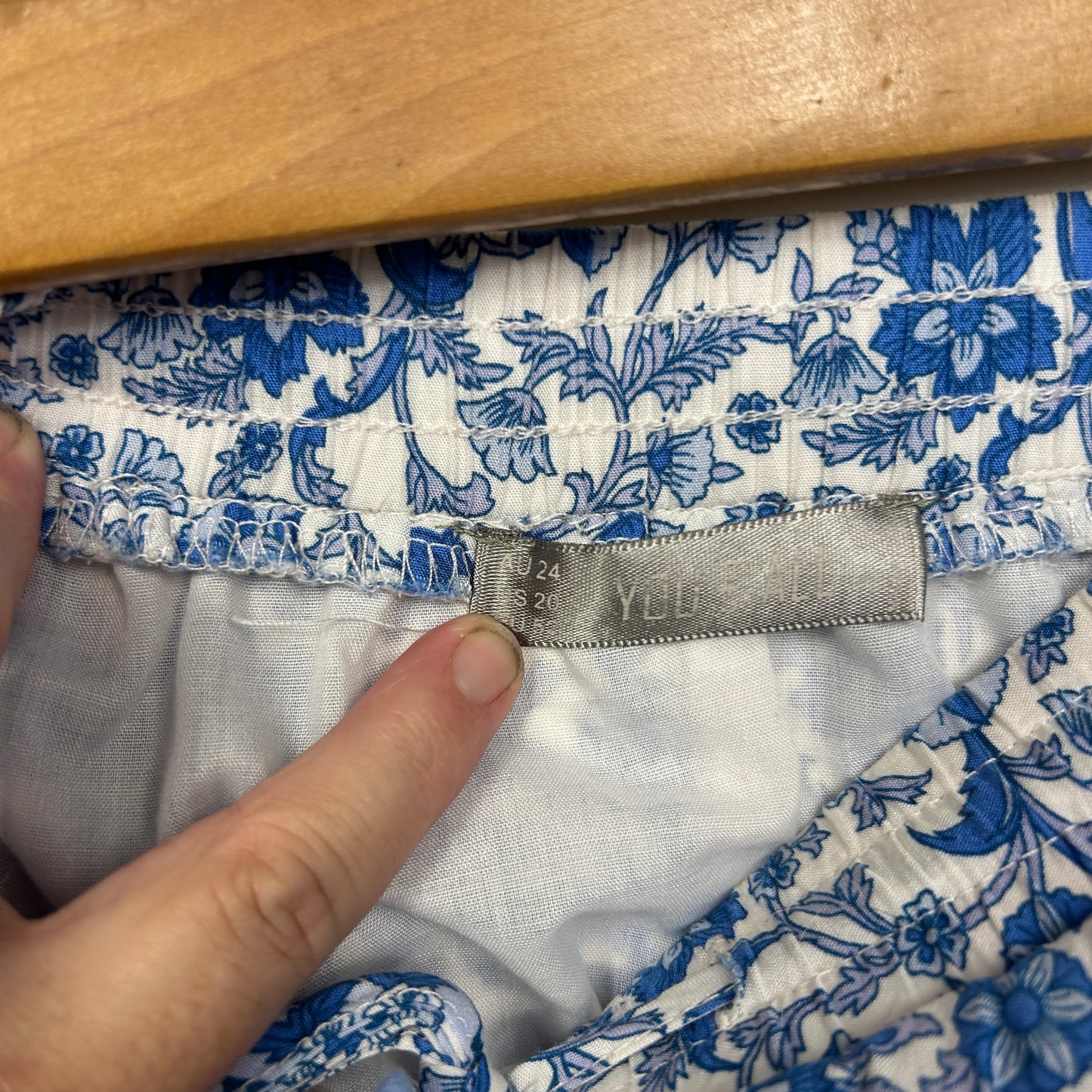 You + All Boho Mini Skirt Size 24 Blue Floral