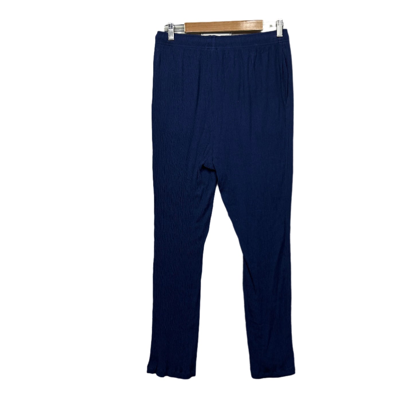 Damart Pants Size 14 Blue Pockets Drawstring Waist
