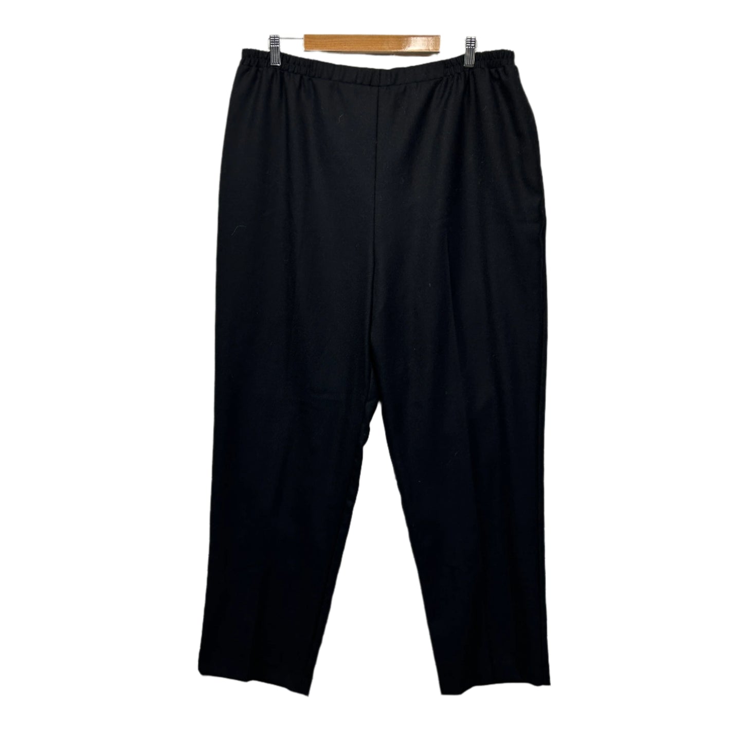 Fella Hamilton Wool Pants Size 22 Black Pockets Made in Australia New