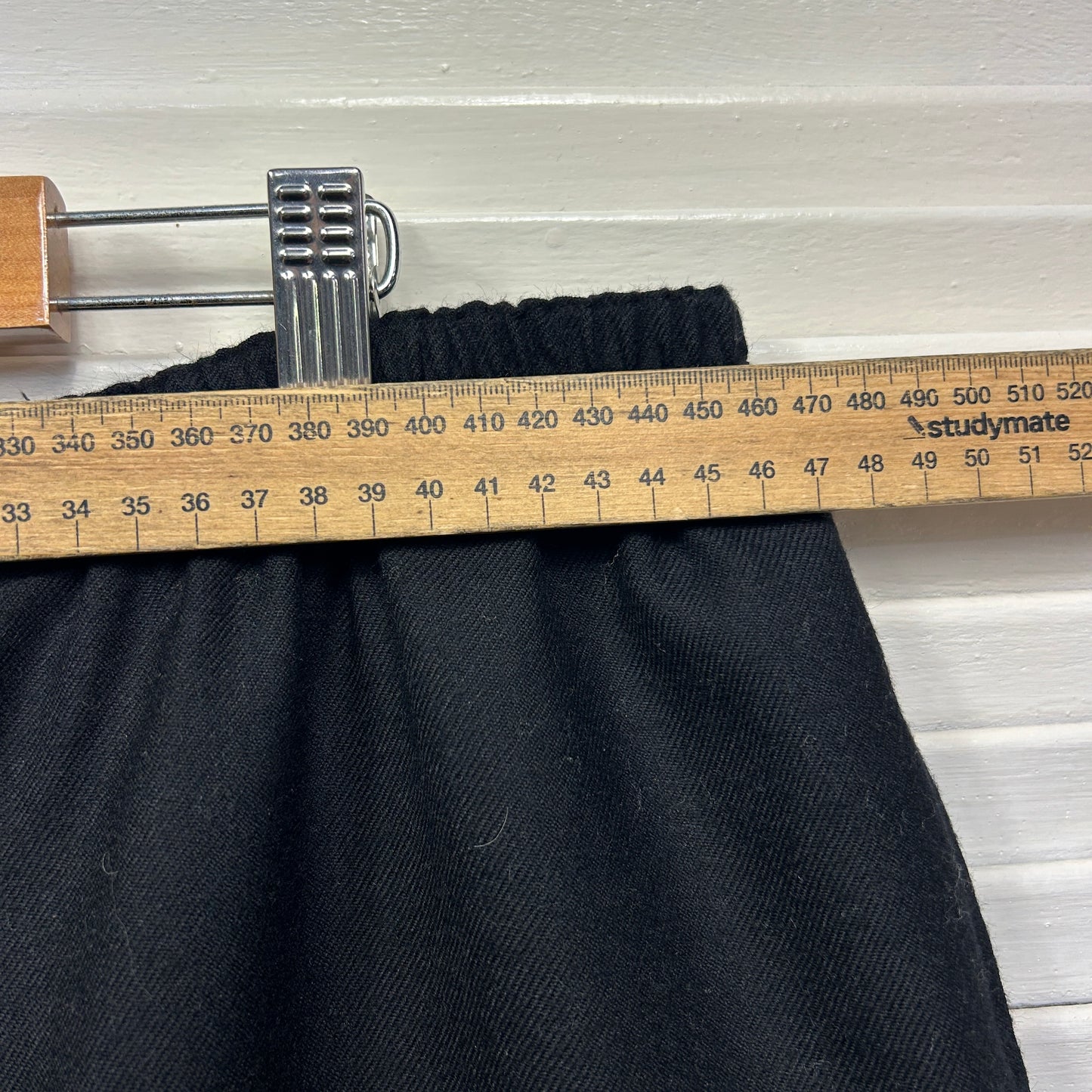 Fella Hamilton Wool Pants Size 22 Black Pockets Made in Australia New