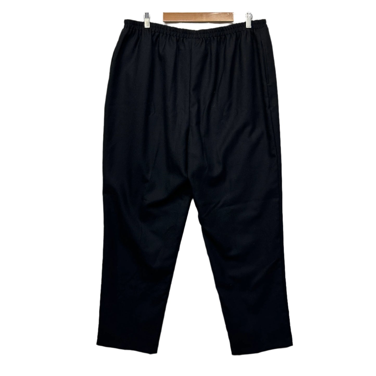 Fella Hamilton Wool Pants Size 22 Black Pockets Made in Australia New