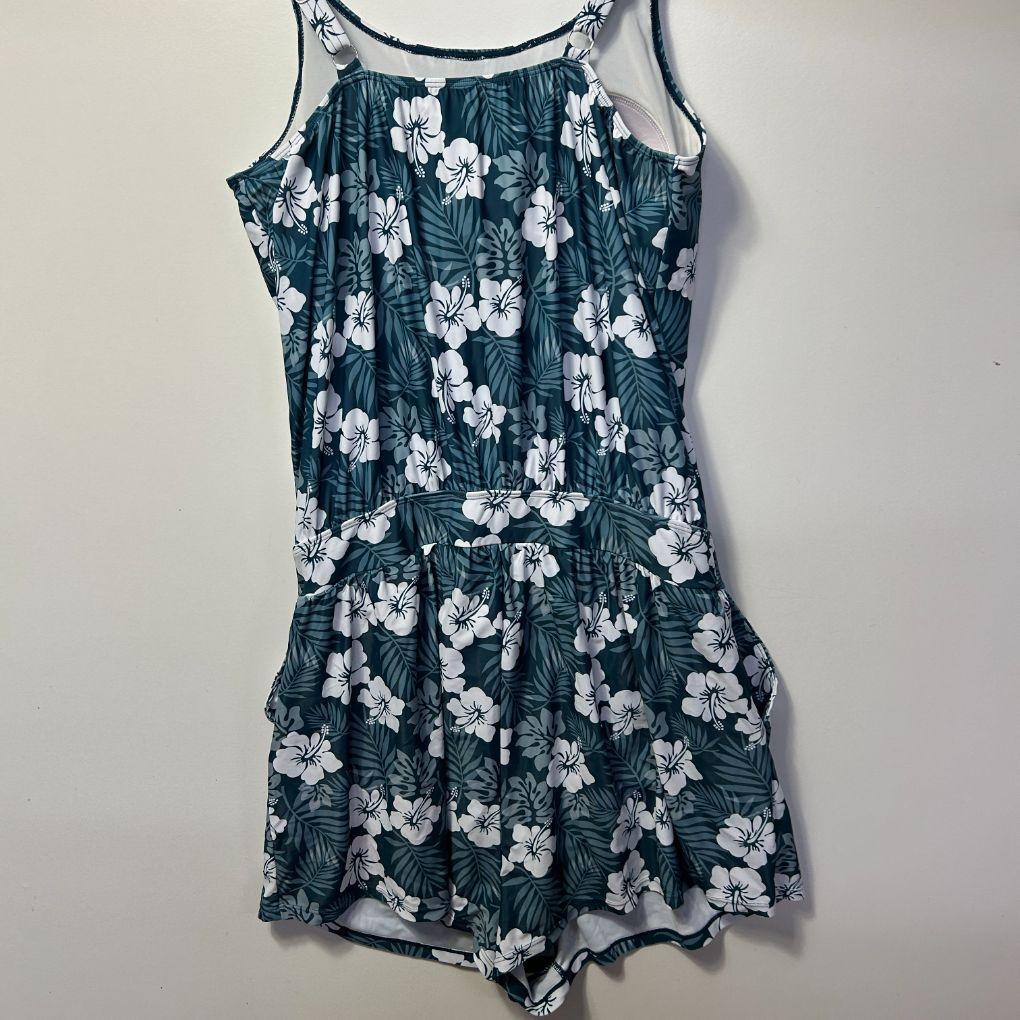 BloomChic Teal Floral Swim Suit - Size 22-24