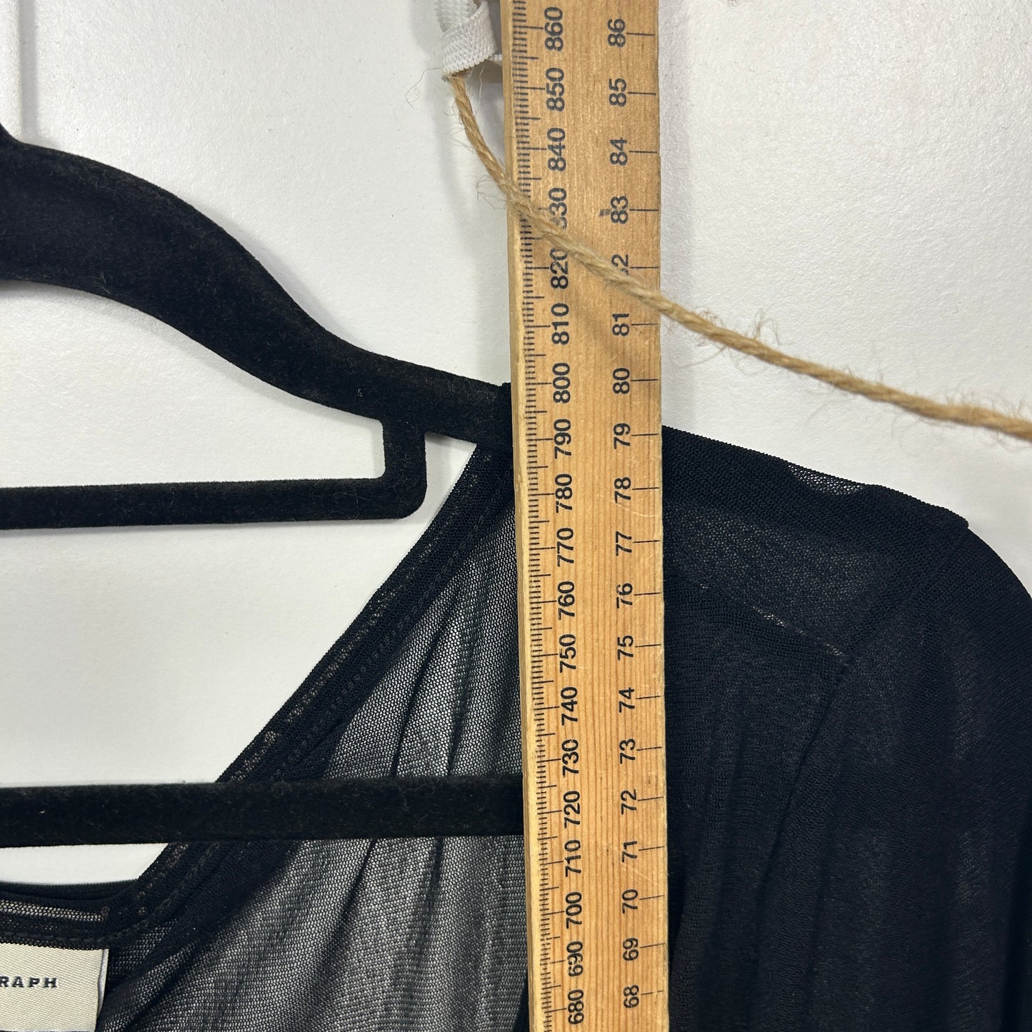 Autograph Black Sheer Overlay Tunic - Size 22