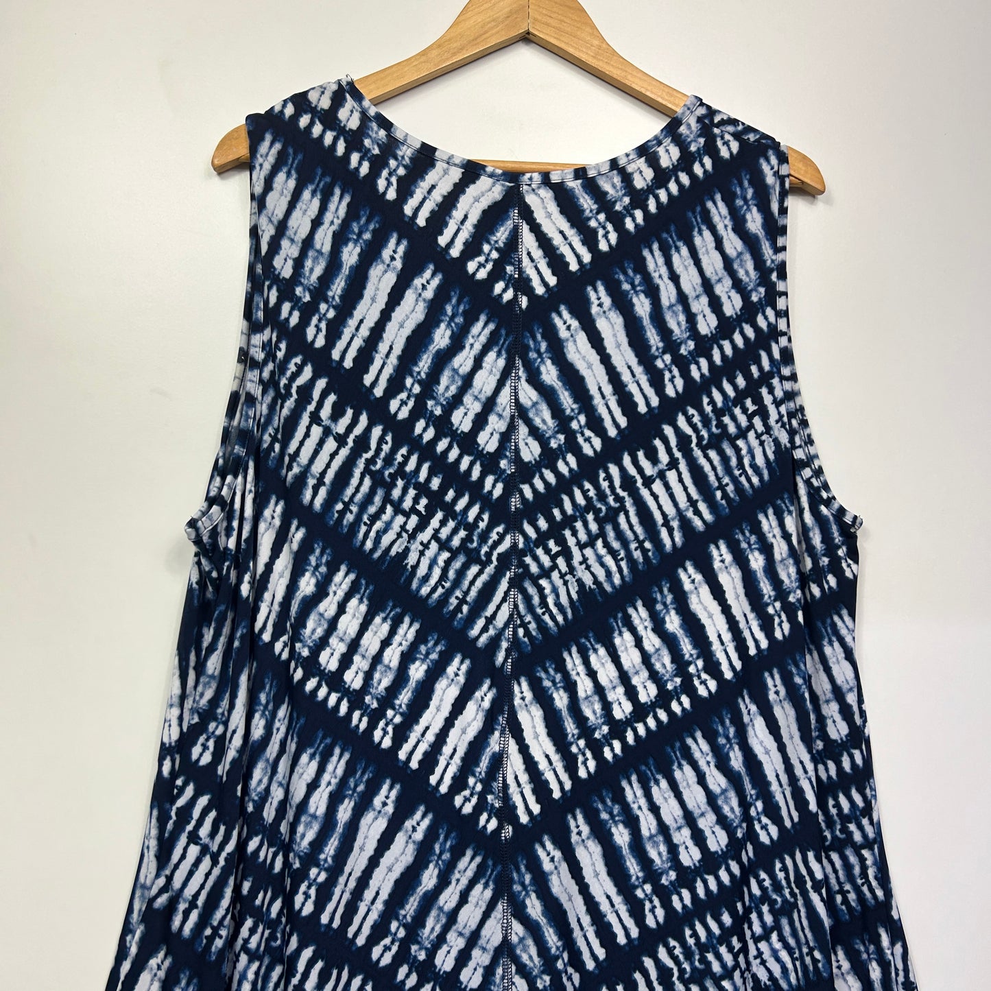 Taking Shape Dress Size 20 Large Plus Blue White Sleeveless