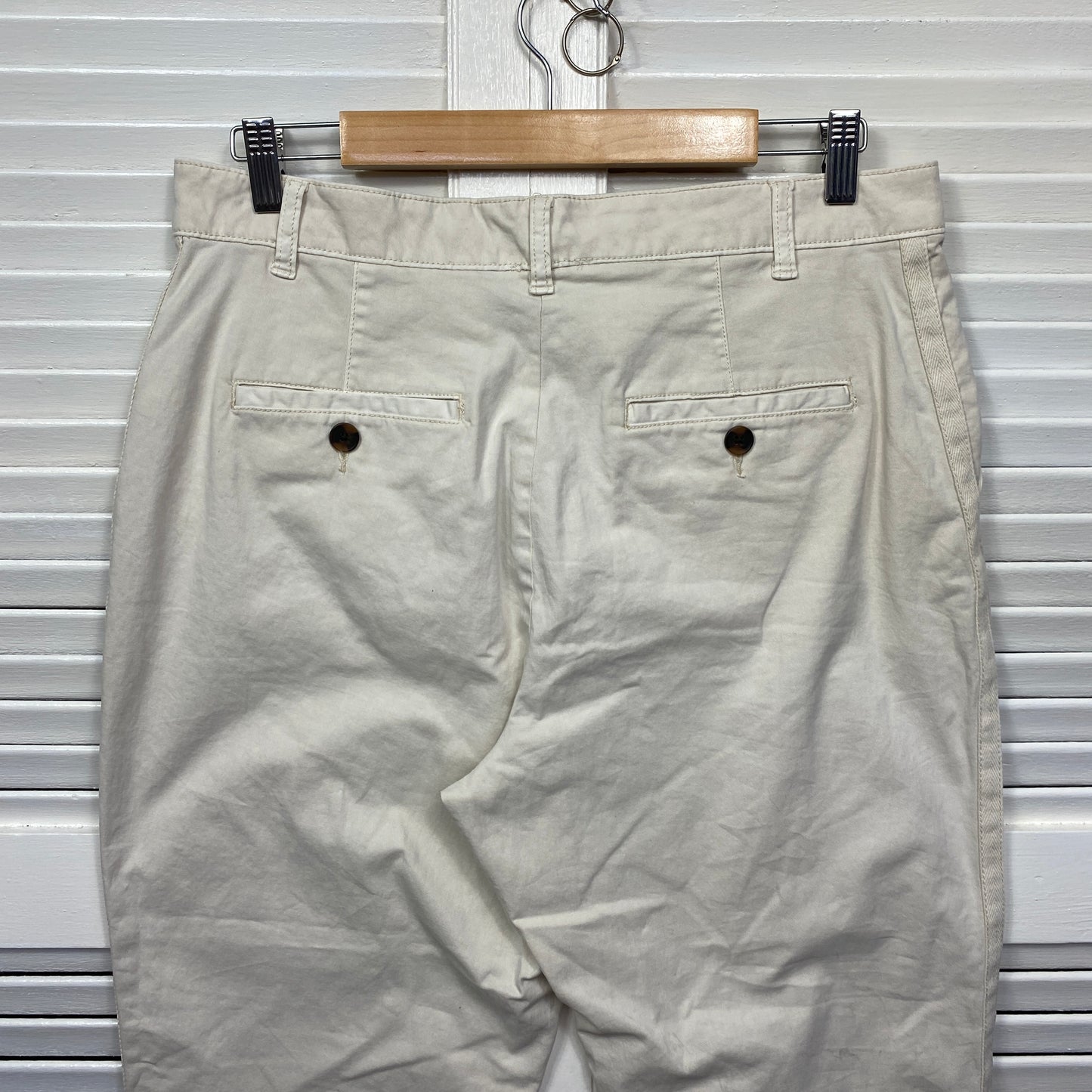 Target Chino Pants Size 14 Cream Pockets Rolled Cuff (New with marks)