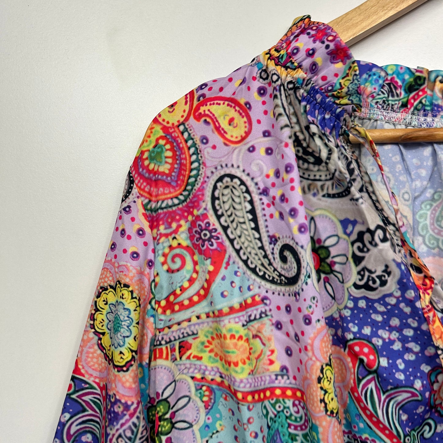 Chicme Dress Size 14 Large Multicoloured Long Sleeve Paisley Print