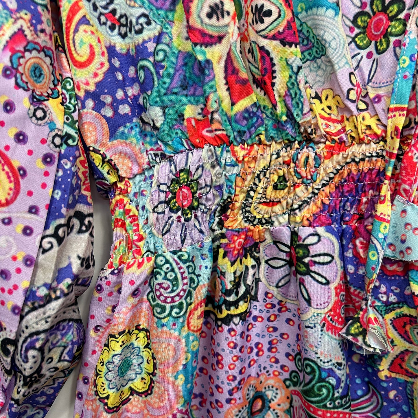 Chicme Dress Size 14 Large Multicoloured Long Sleeve Paisley Print